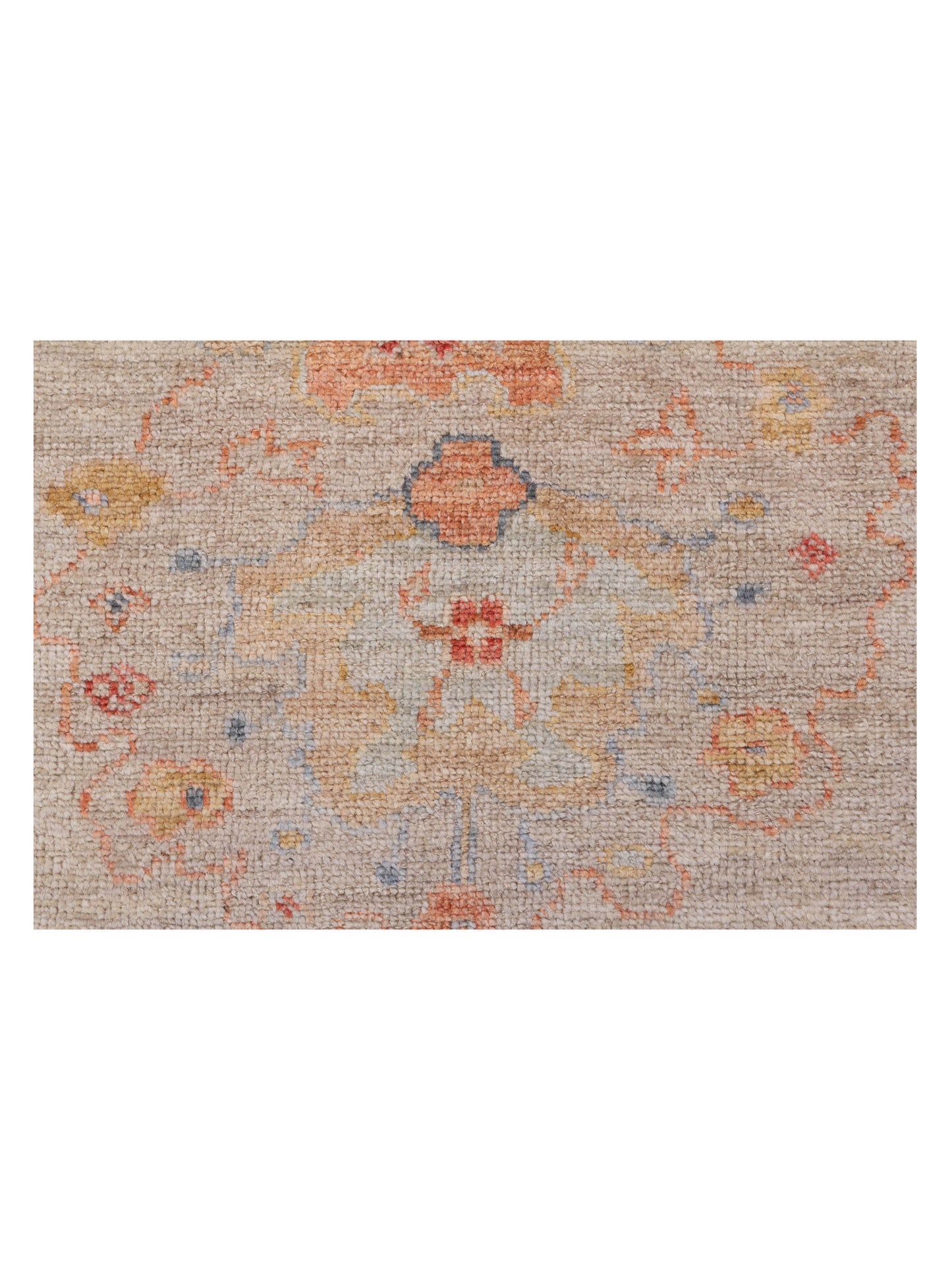 Angora Oushak 148214 Ivory Pink 10.1x13.4 Hand Knotted Rug