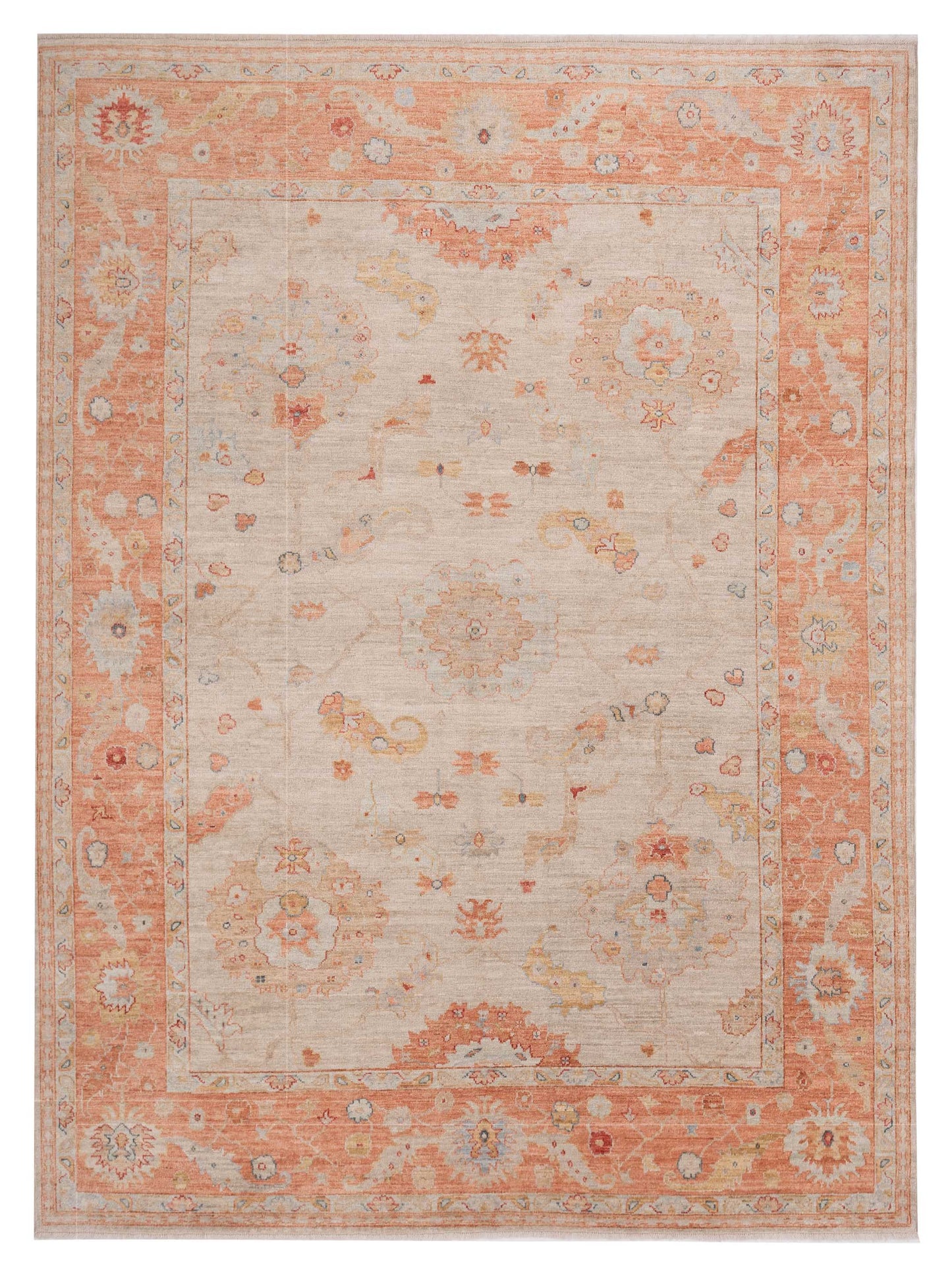 Anadol Angora Oushak Ivory Pink Traditional