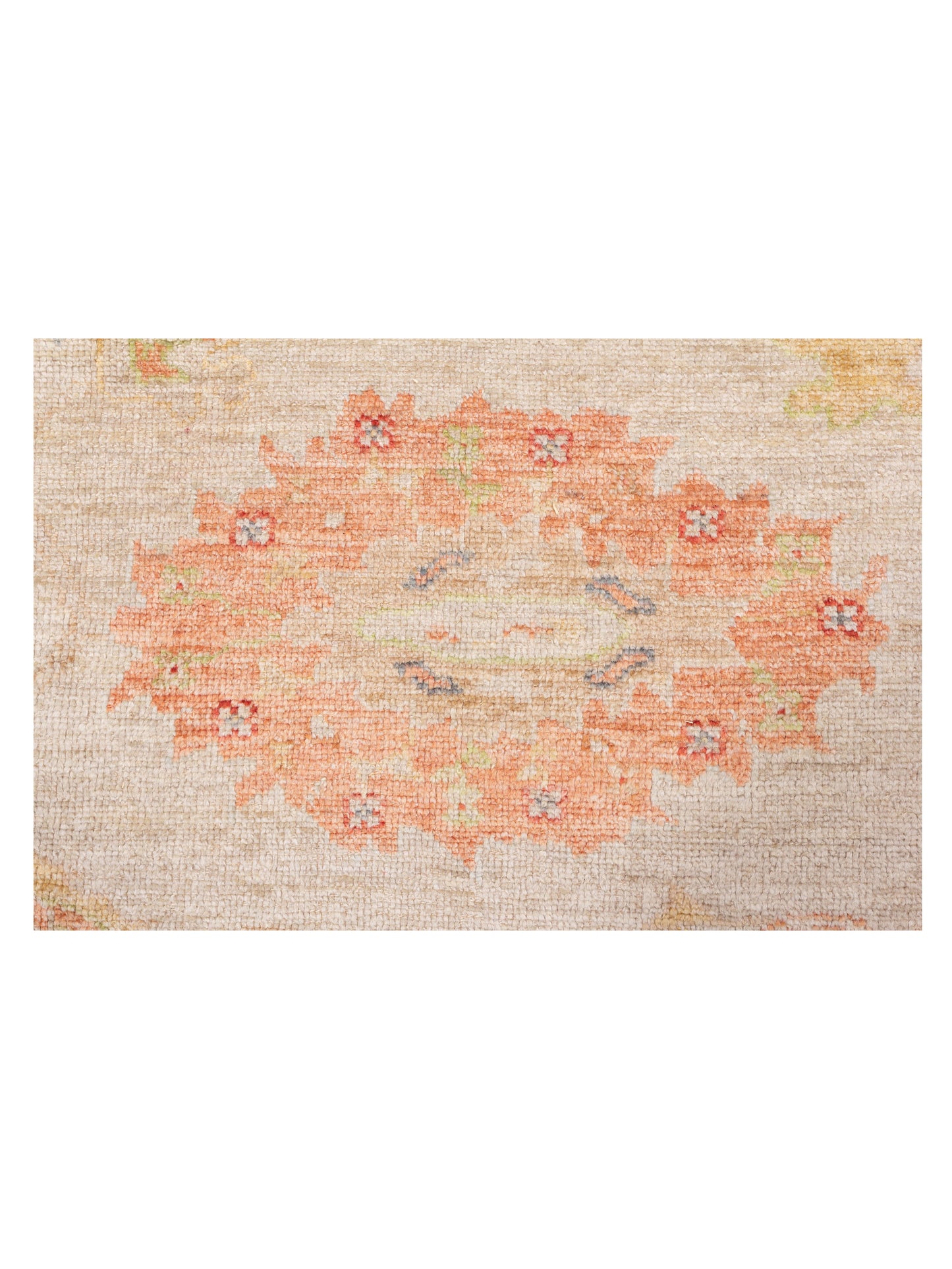Angora Oushak 148218 Ivory Silver 9.3x15.5 Hand Knotted Rug