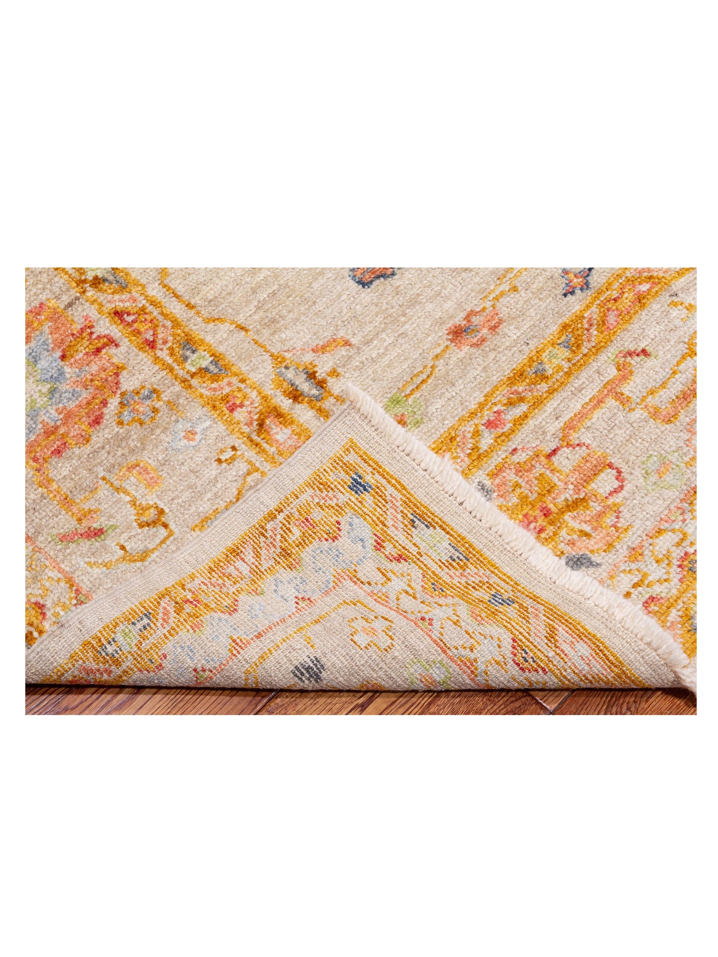 Angora Oushak 148222 Ivory Silver 8.2x9.3 Hand Knotted Rug