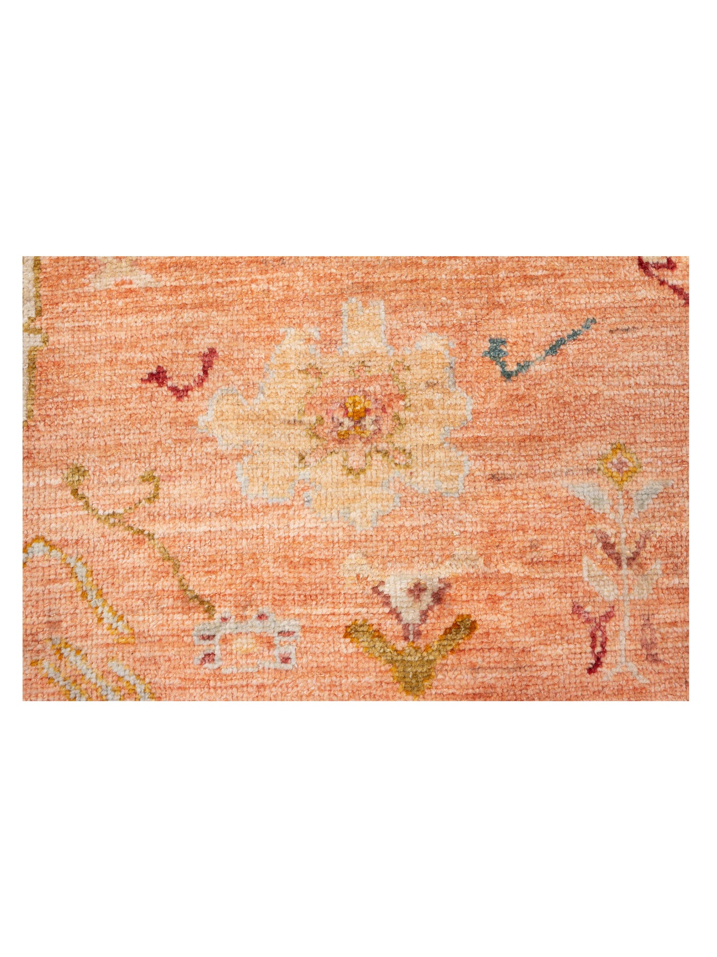 Angora Oushak 148223 Pink Ivory 10.1x13.2 Hand Knotted Rug