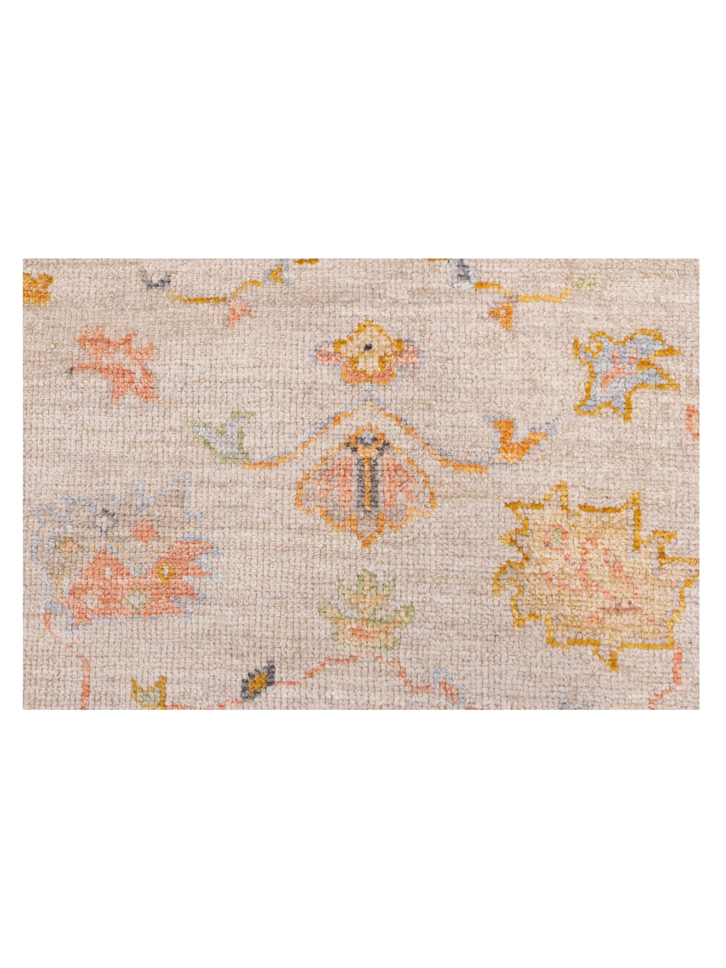 Angora Oushak 148233 Ivory Silver 8.3x9.7 Hand Knotted Rug