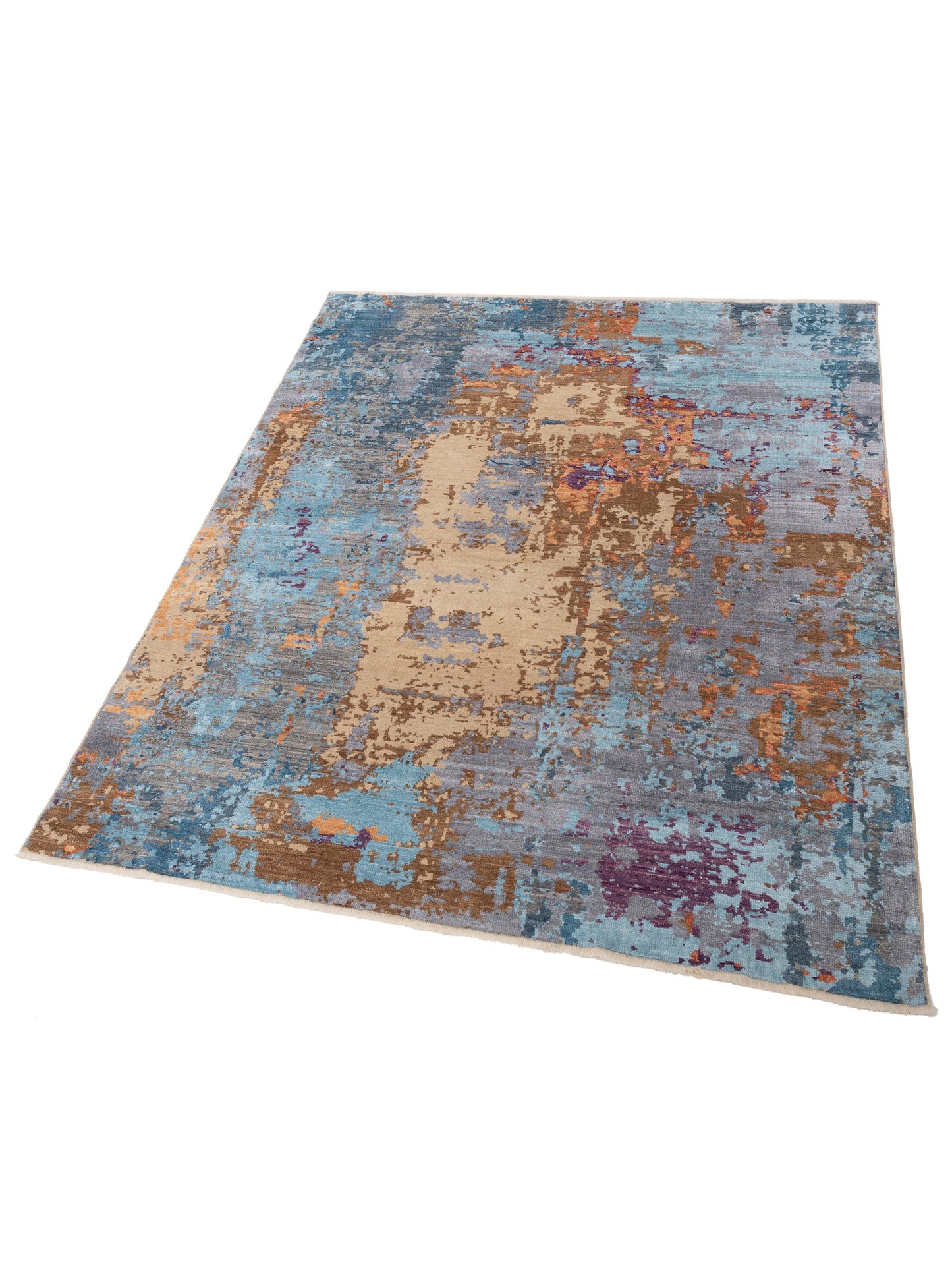 Angora Oushak 148234 Multi Multi 8.1x9.8 Hand Knotted Rug