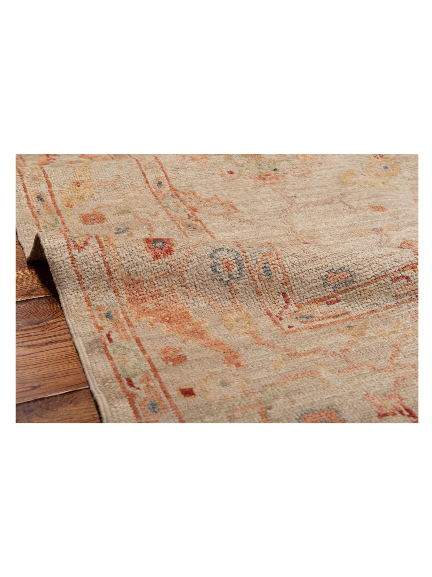 Angora Oushak 148243 Ivory Silver 6.1x13.4 Hand Knotted Rug