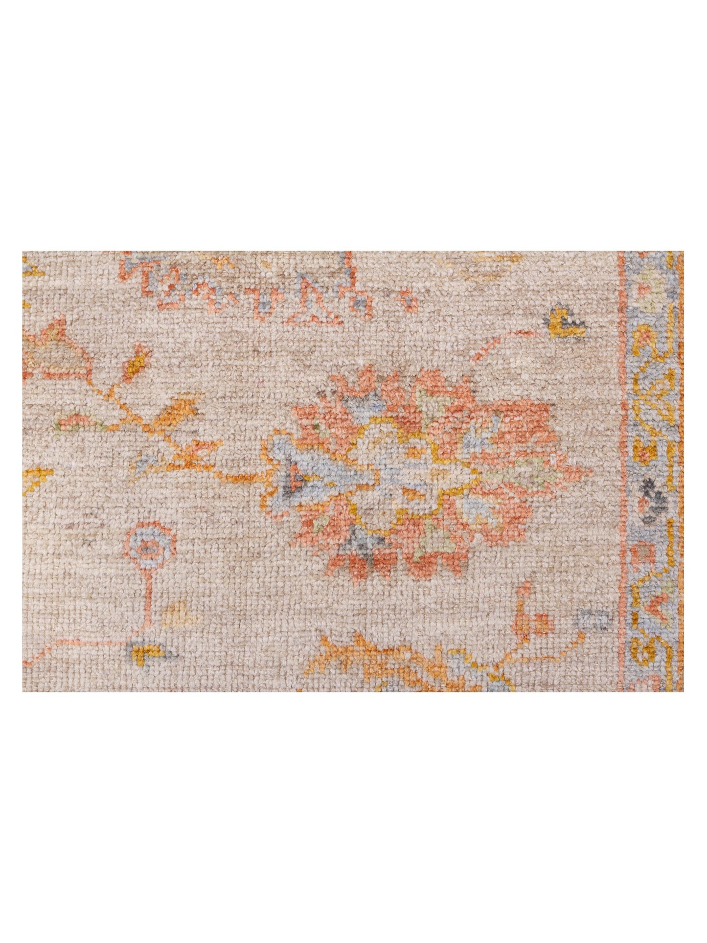 Angora Oushak 148255 Ivory Silver 8.3x9.6 Hand Knotted Rug