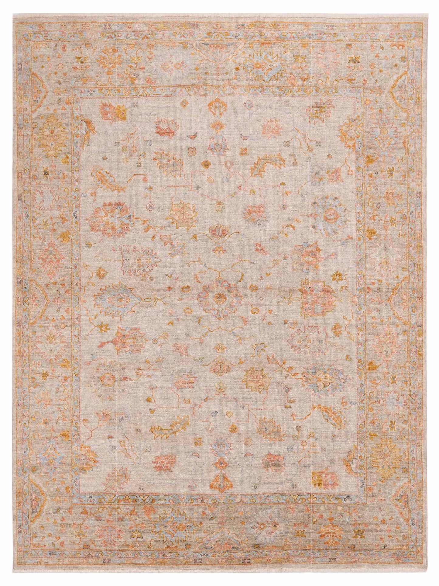 Anadol Angora Oushak Ivory Silver Traditional