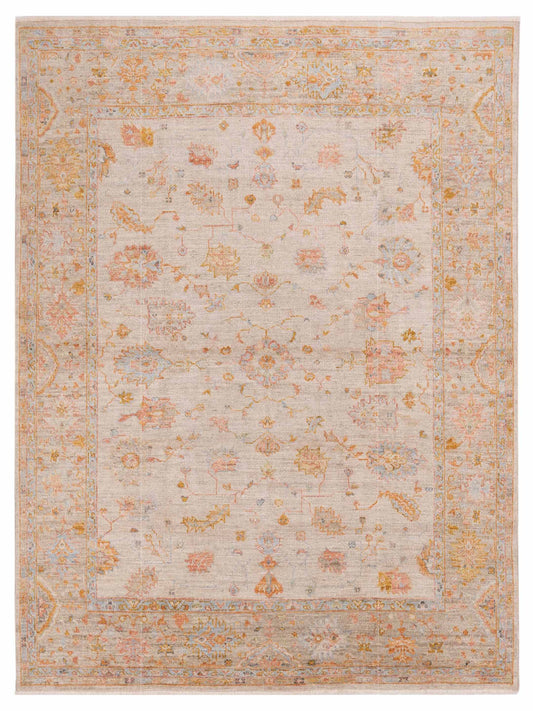 Anadol Angora Oushak  Ivory Silver Traditional