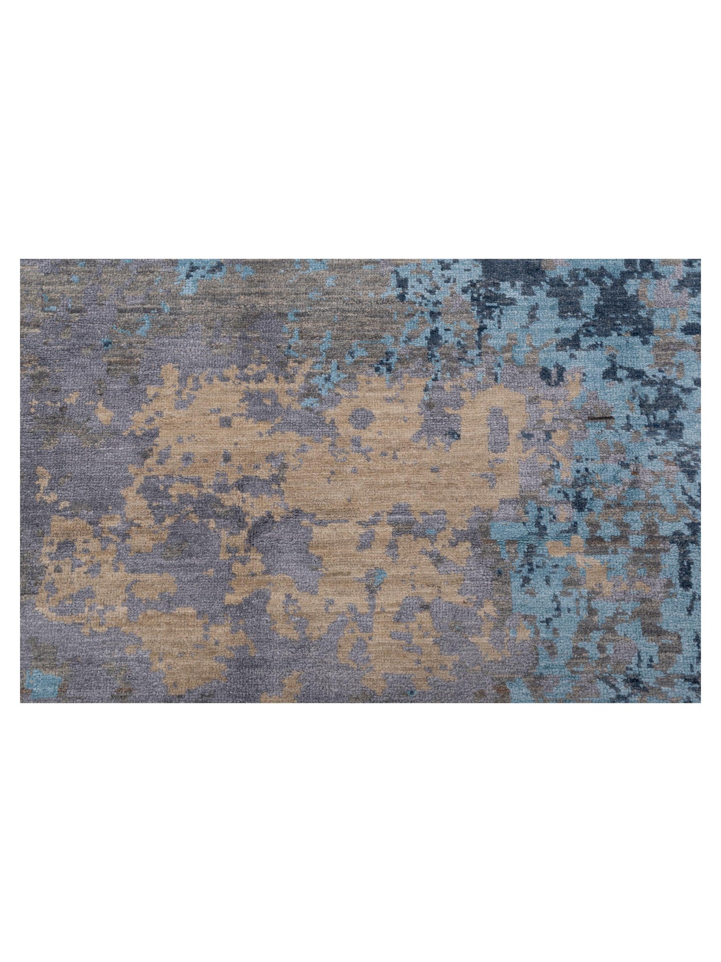 Angora Oushak 148256 Multi Blue Gray 8x9.6 Hand Knotted Rug