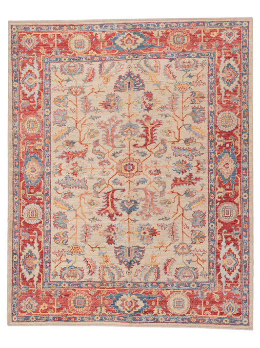 Anadol Angora Oushak  Ivory Red Traditional