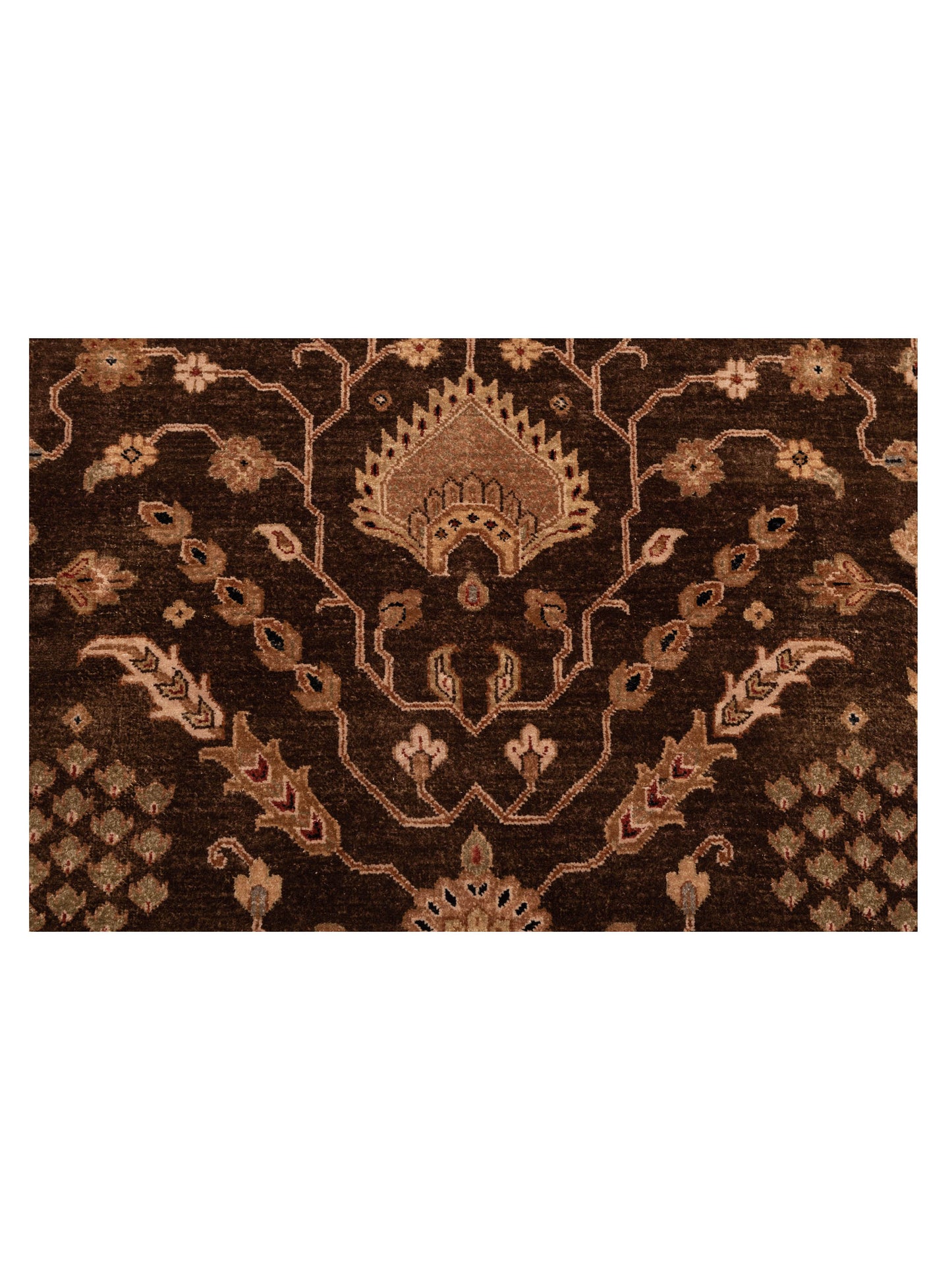 Ghazani 148309 Dark Green Ivory 9x11.9 Hand Knotted Rug