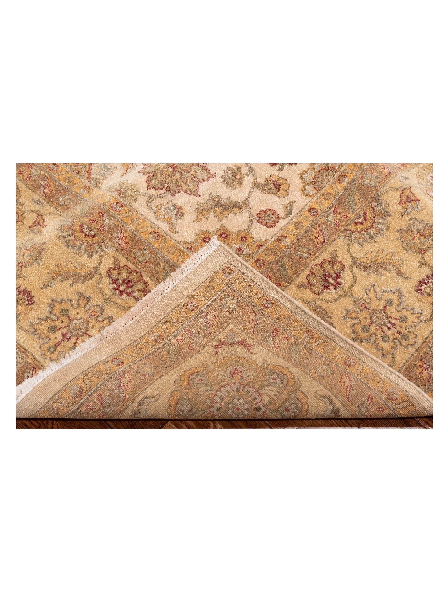 Ghazani 148313 Ivory Gold 9x12.2 Hand Knotted Rug
