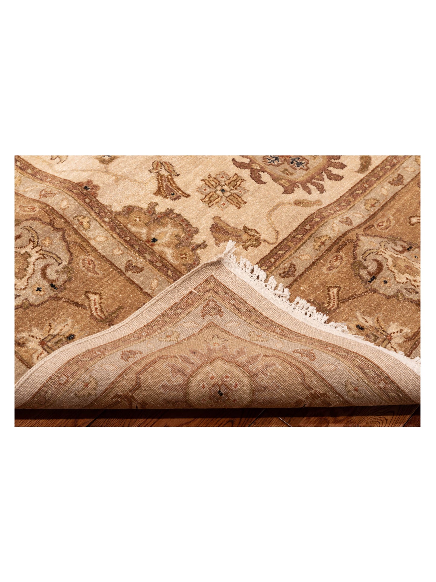 Ghazani 148314 Ivory Gold 8.11x11.10 Hand Knotted Rug