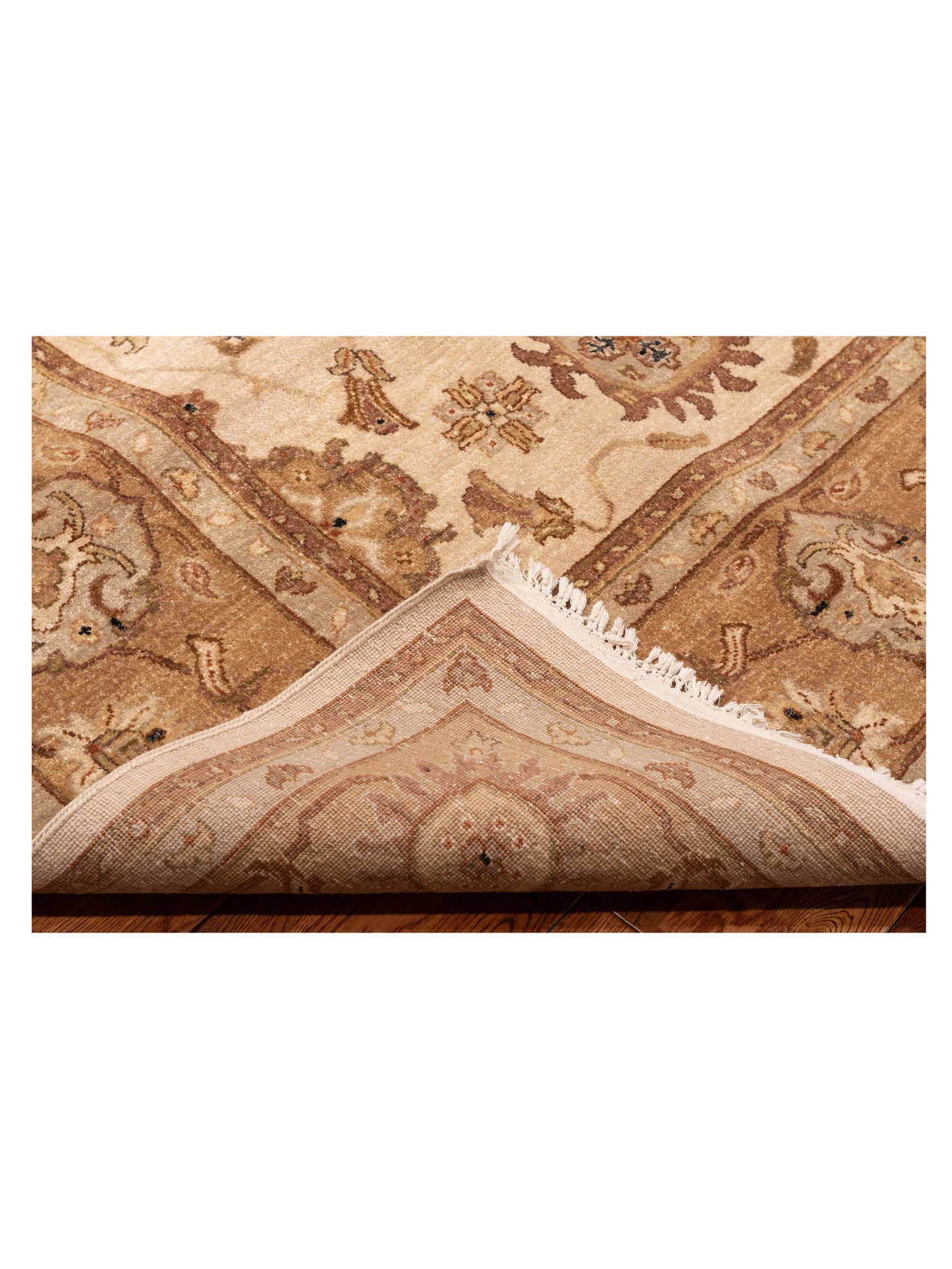 Ghazani 148314 Ivory Gold 8.11x11.10 Hand Knotted Rug