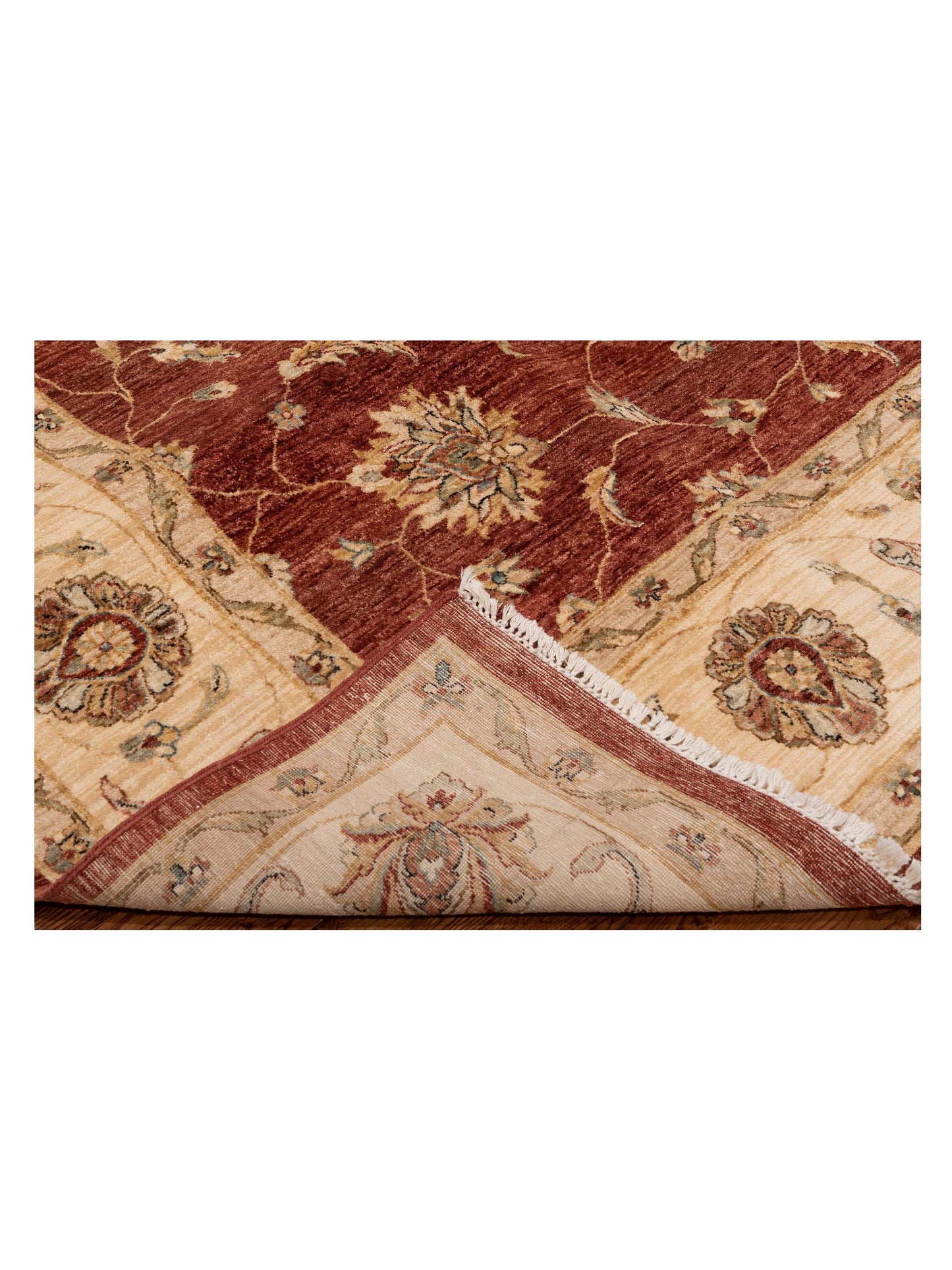 Ghazani 148315 Rust Ivory 8.11x11.9 Hand Knotted Rug