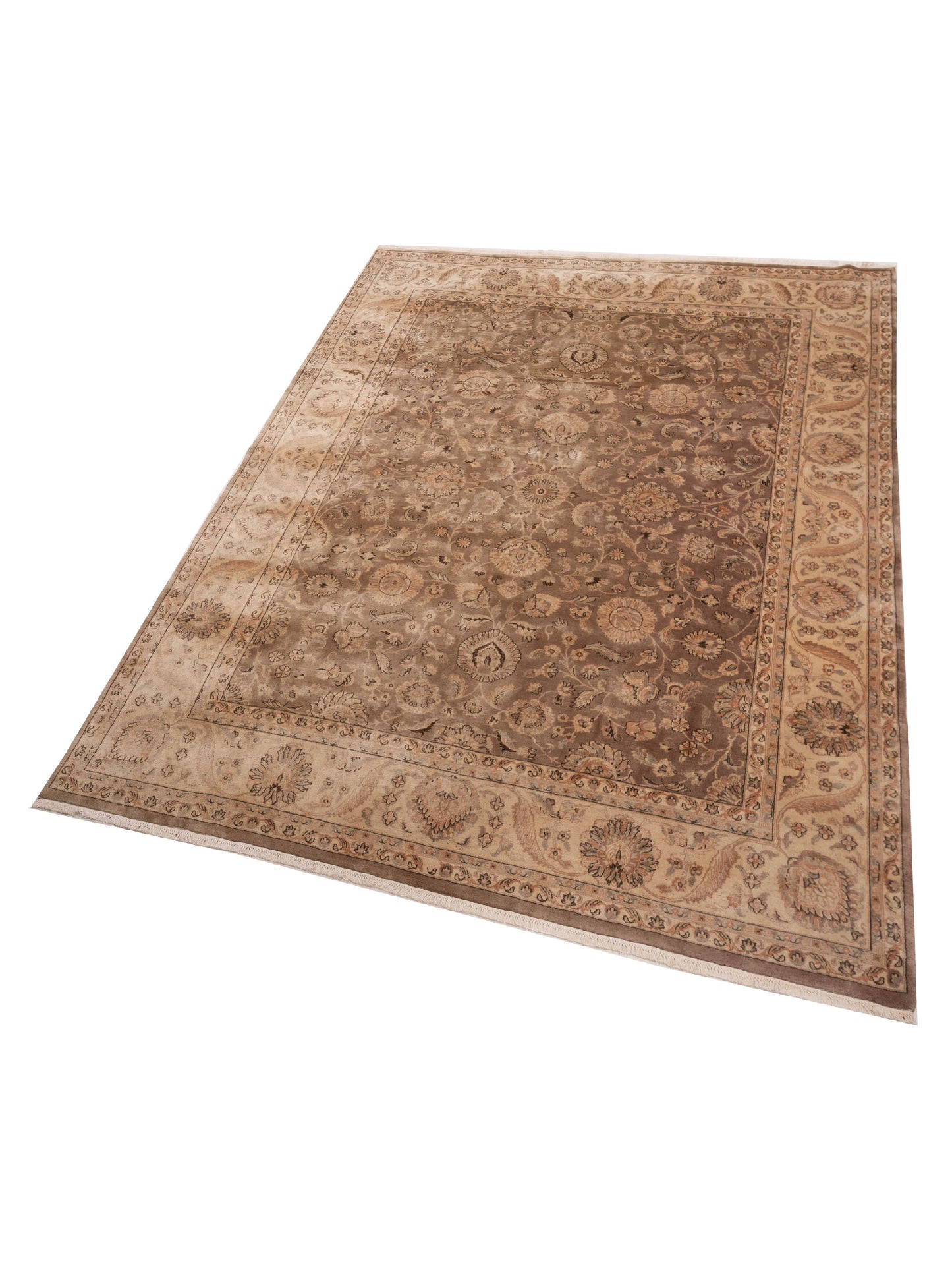 Crown 148317 Brown Beige 9.1x12.2 Hand Knotted Rug