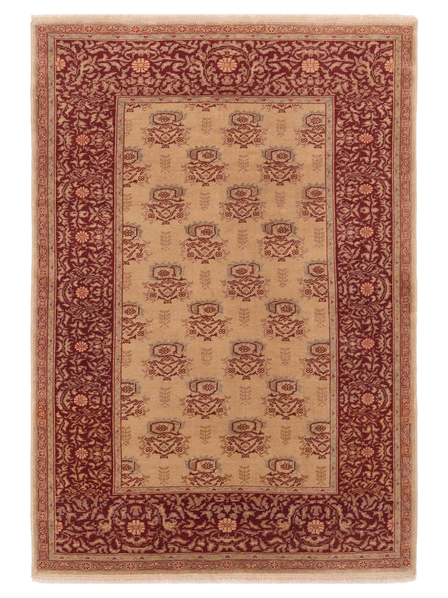 Pasha Antique Loom Beige Red Traditional