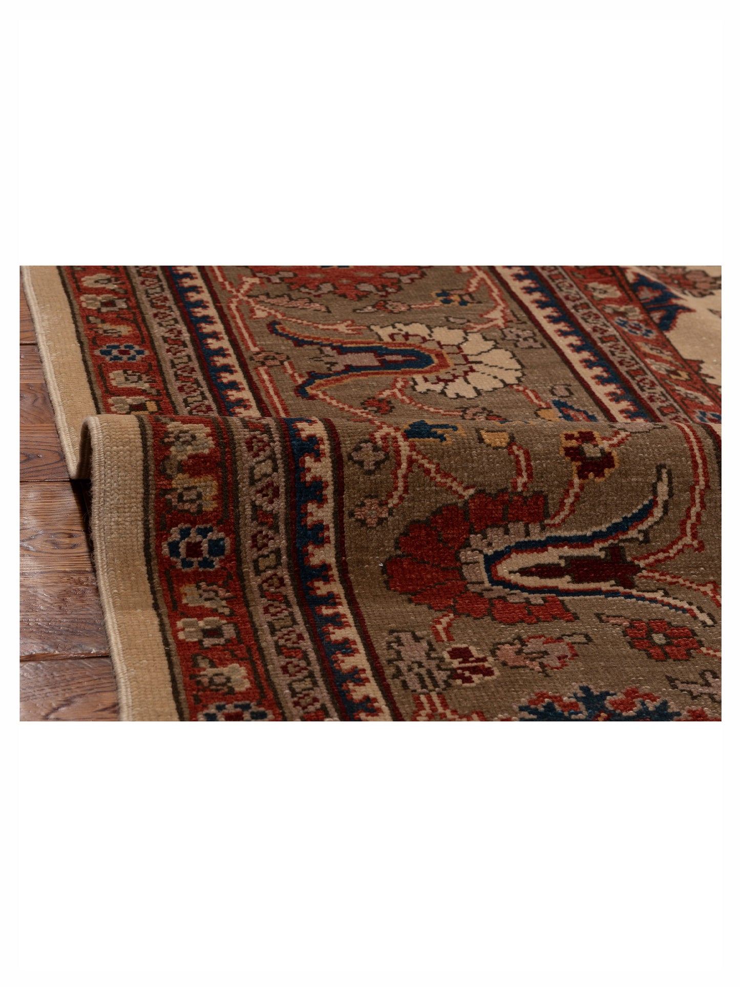 Antique Loom 148330 Ivory Green 10.2x13 Hand Knotted Rug