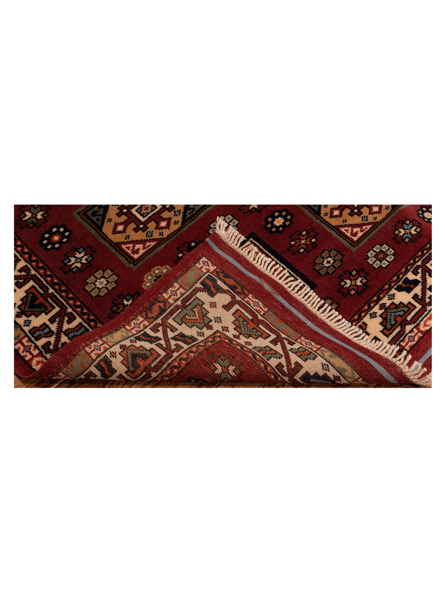 Turkish Shirwan 148331 Red Ivory 3.10x5.1 Hand Knotted Rug