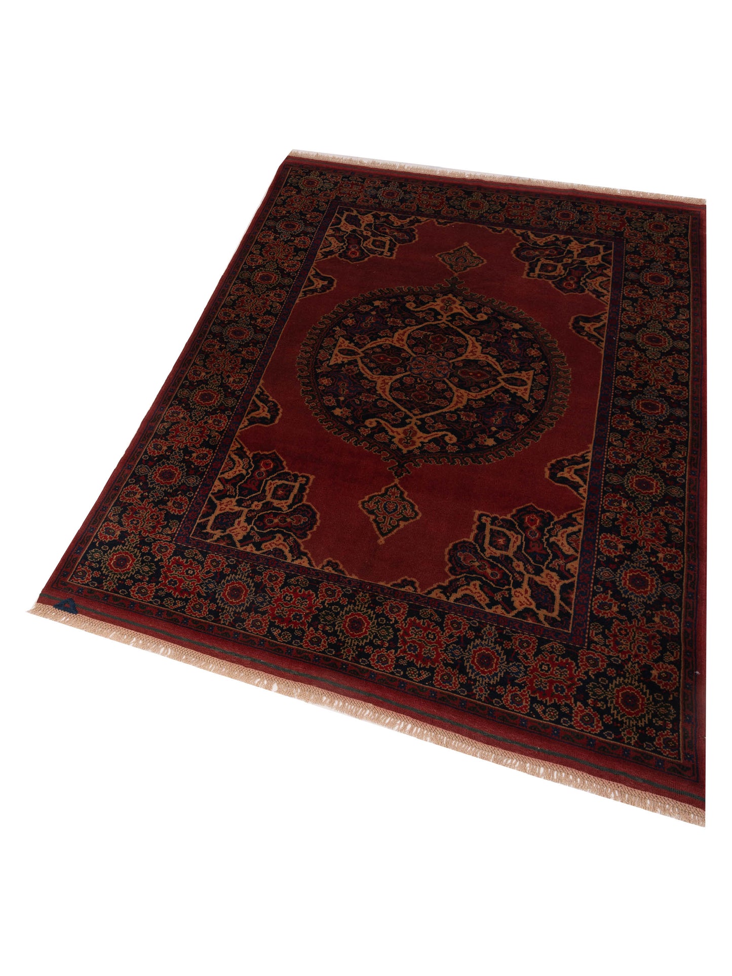 Turkish Shirwan 148343 Red Navy 5.10x8 Hand Knotted Rug