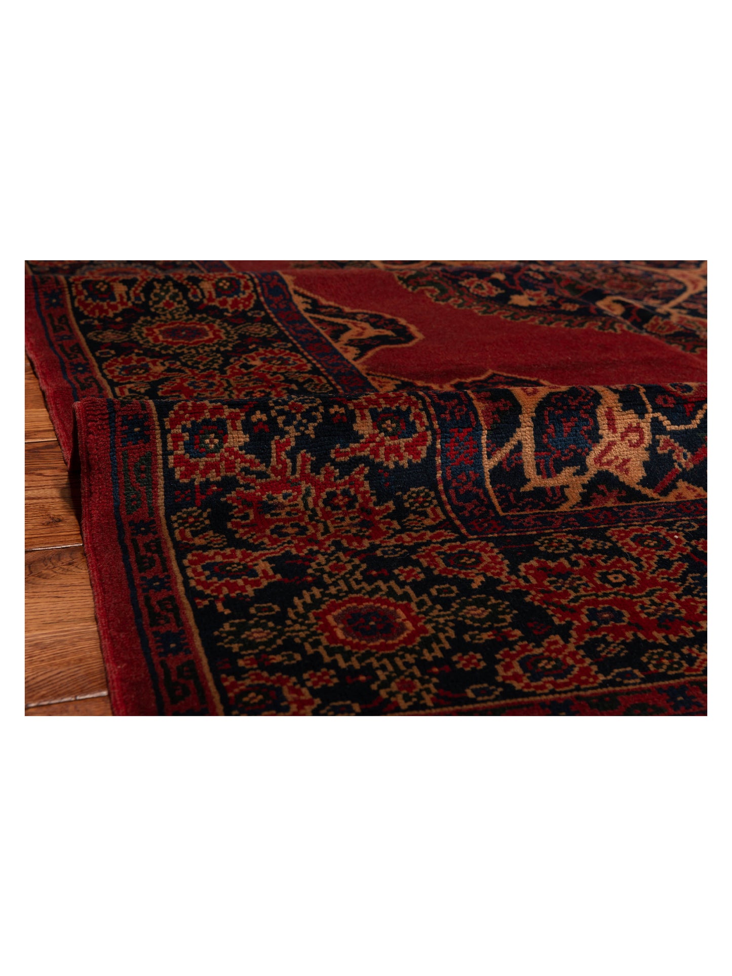 Turkish Shirwan 148343 Red Navy 5.10x8 Hand Knotted Rug