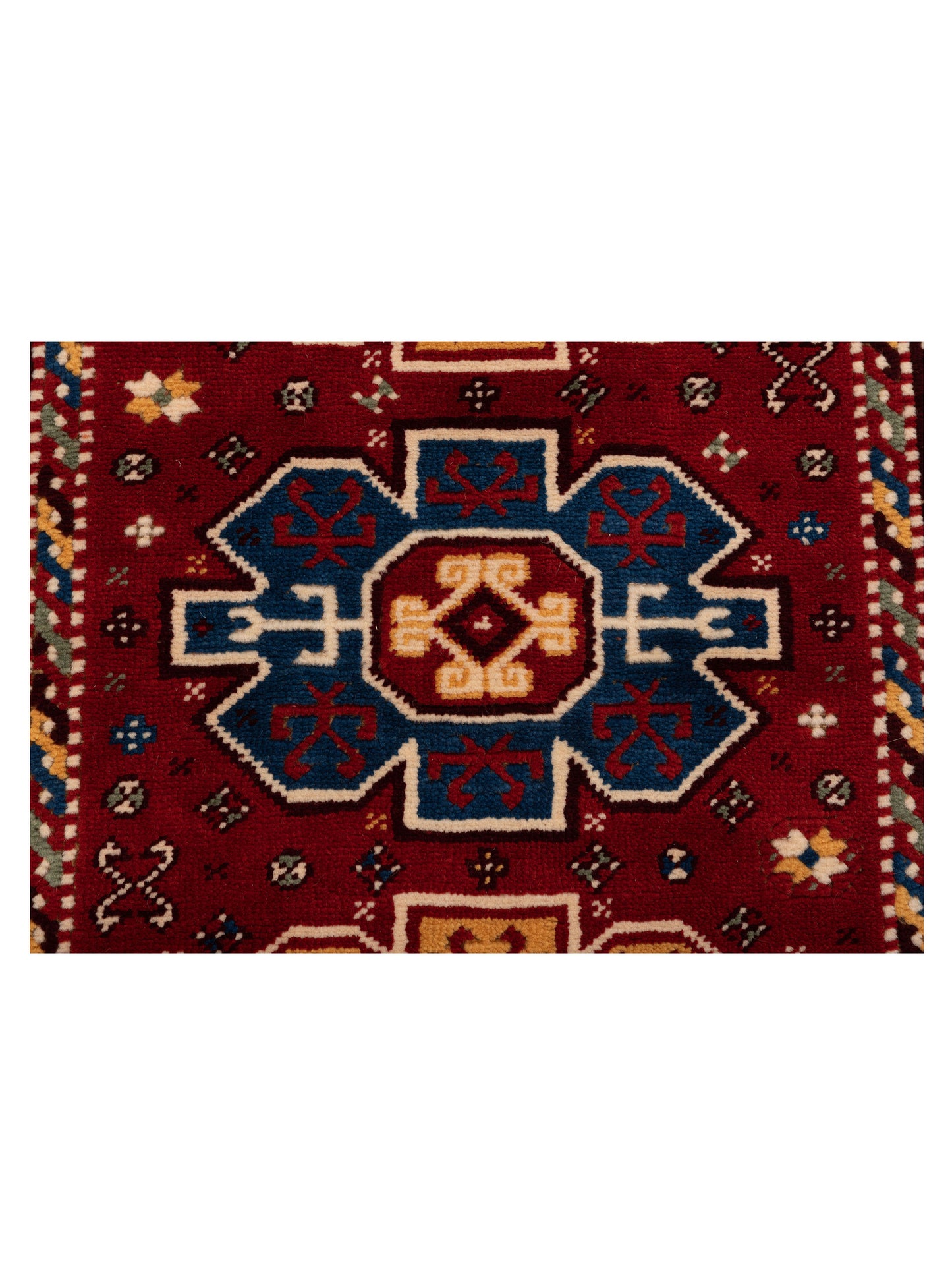 Turkish Shirwan 148344 Red Ivory 4.1x5.6 Hand Knotted Rug