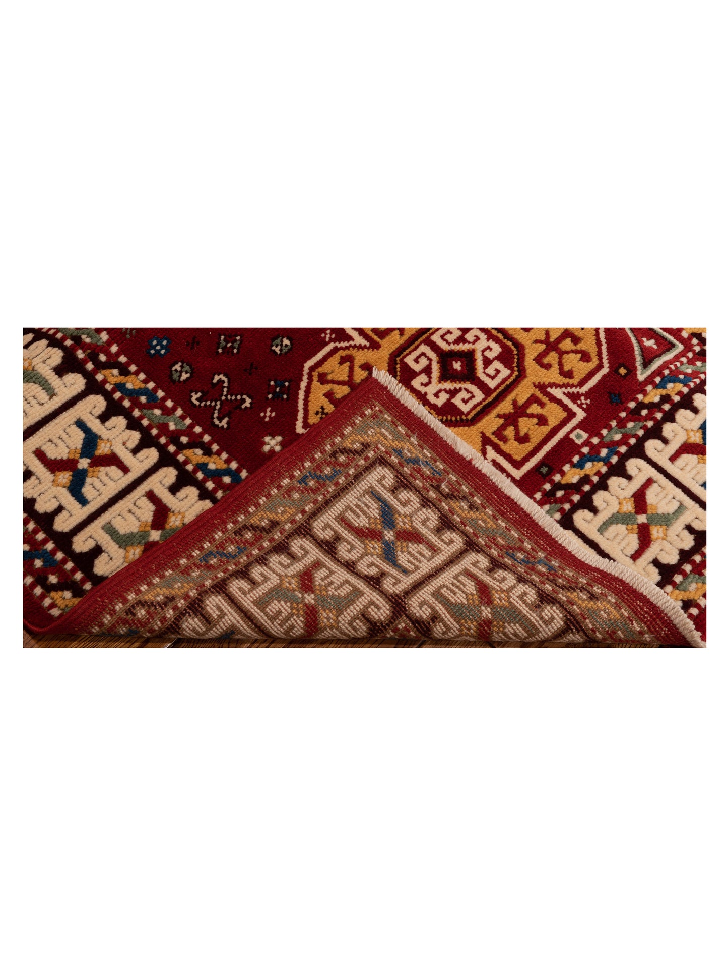 Turkish Shirwan 148344 Red Ivory 4.1x5.6 Hand Knotted Rug
