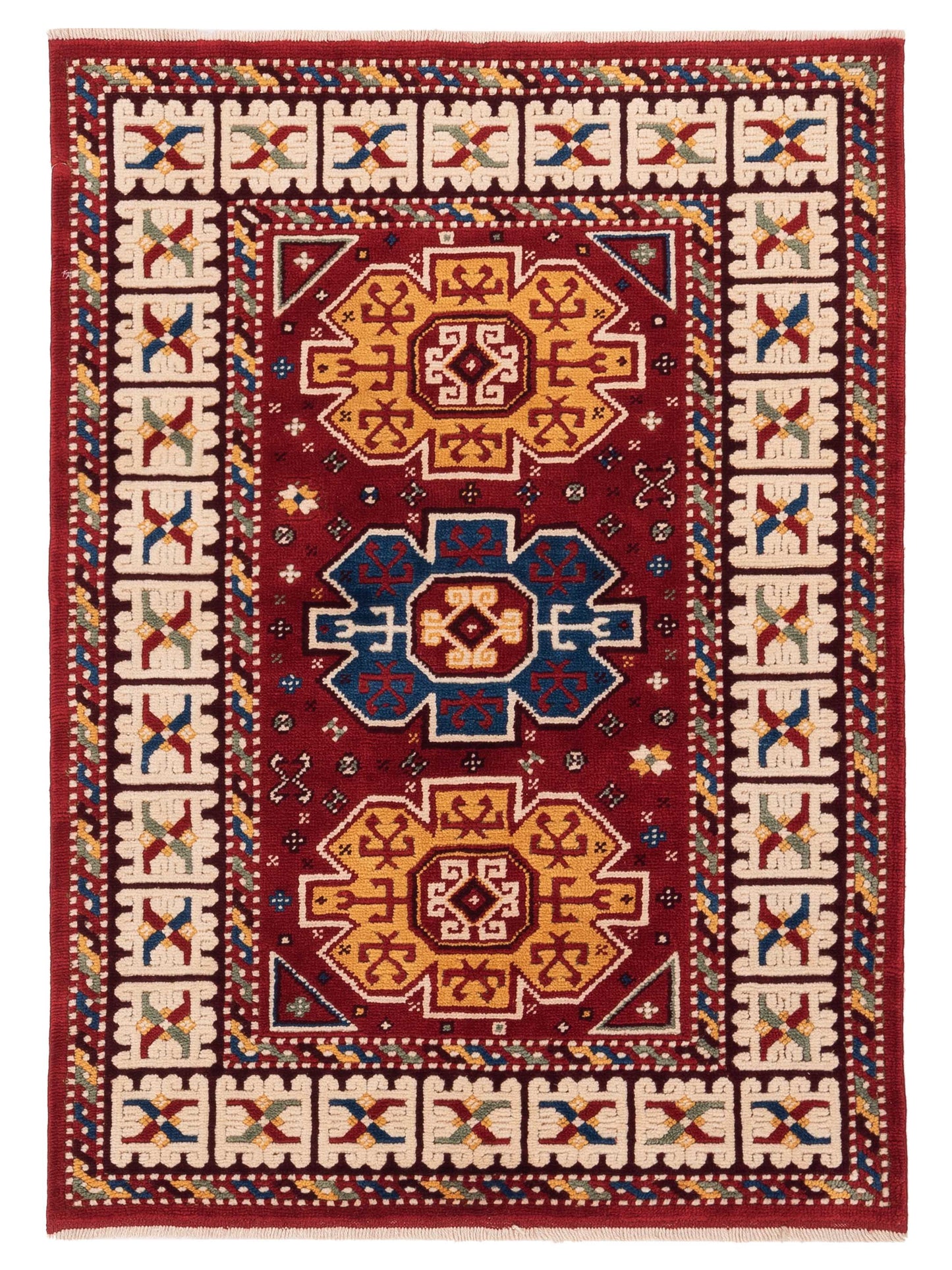 Pasha Turkish Shirwan Red Ivory Traditional