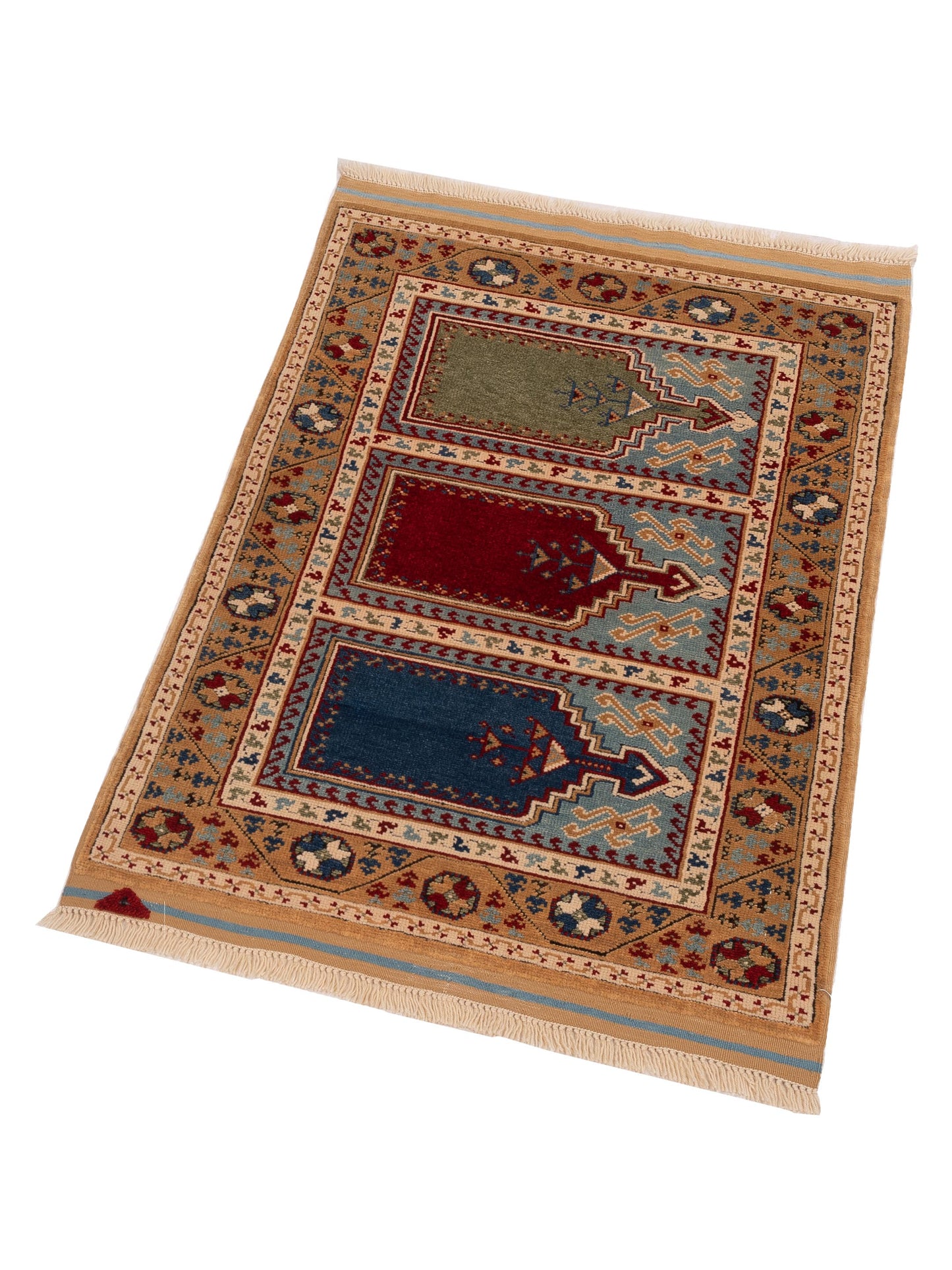 Turkish Shirwan 148349 Multi Multi 3.4x4.1 Hand Knotted Rug