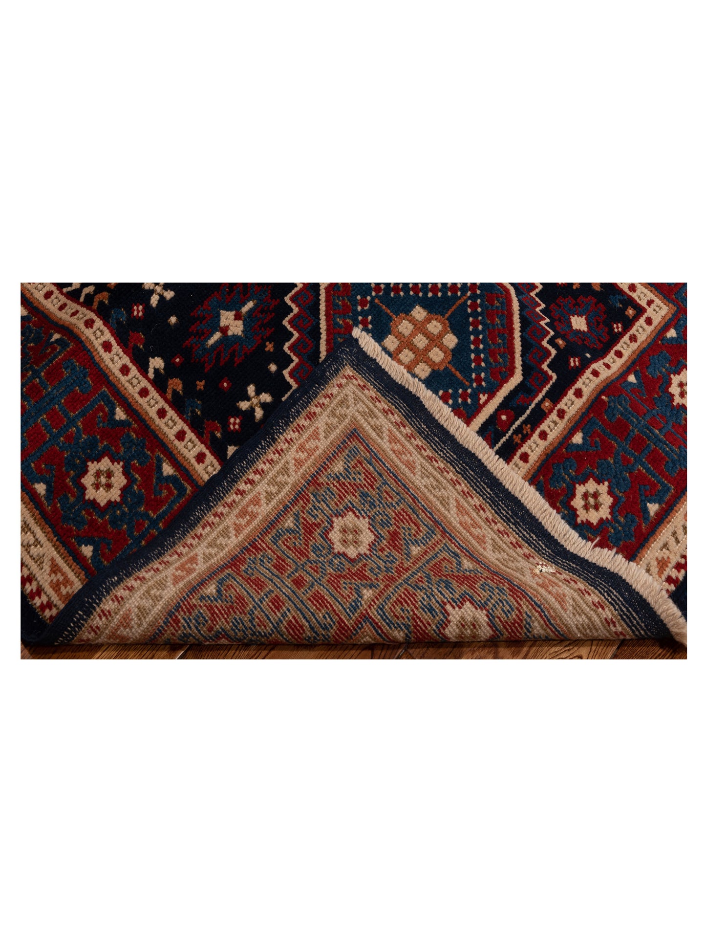 Turkish Shirwan 148355 Navy Red 4.2x6.1 Hand Knotted Rug