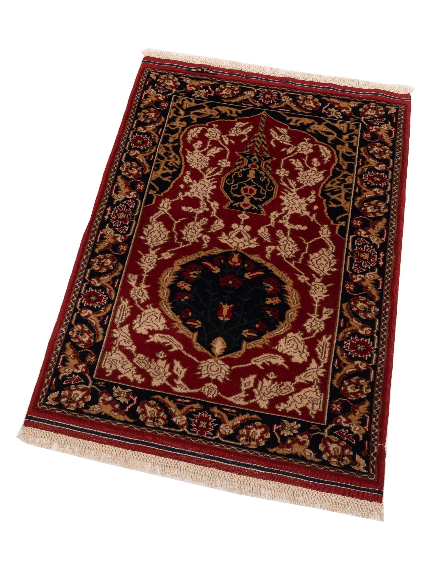 Turkish Shirwan 148362 Red Navy 3x4.3 Hand Knotted Rug
