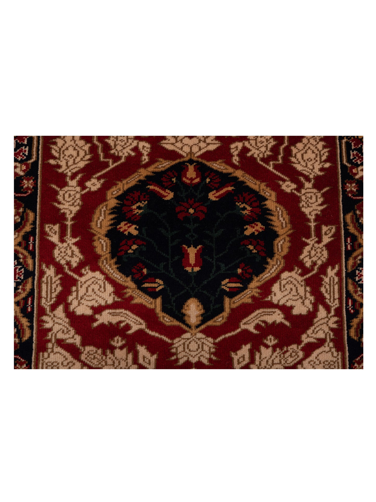 Turkish Shirwan 148362 Red Navy 3x4.3 Hand Knotted Rug