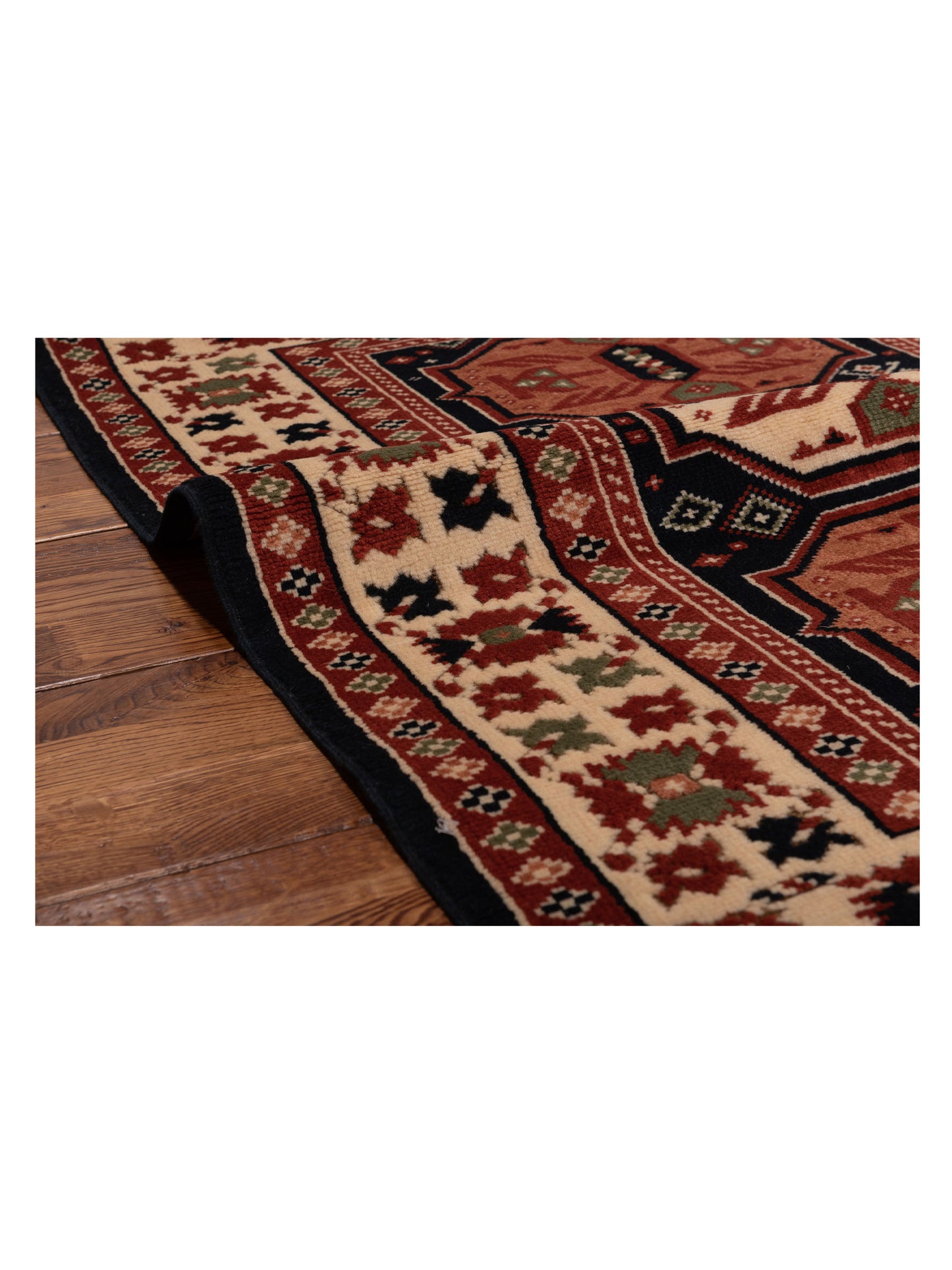 Turkish Shirwan 148363 Navy Ivory 3.1x4.7 Hand Knotted Rug