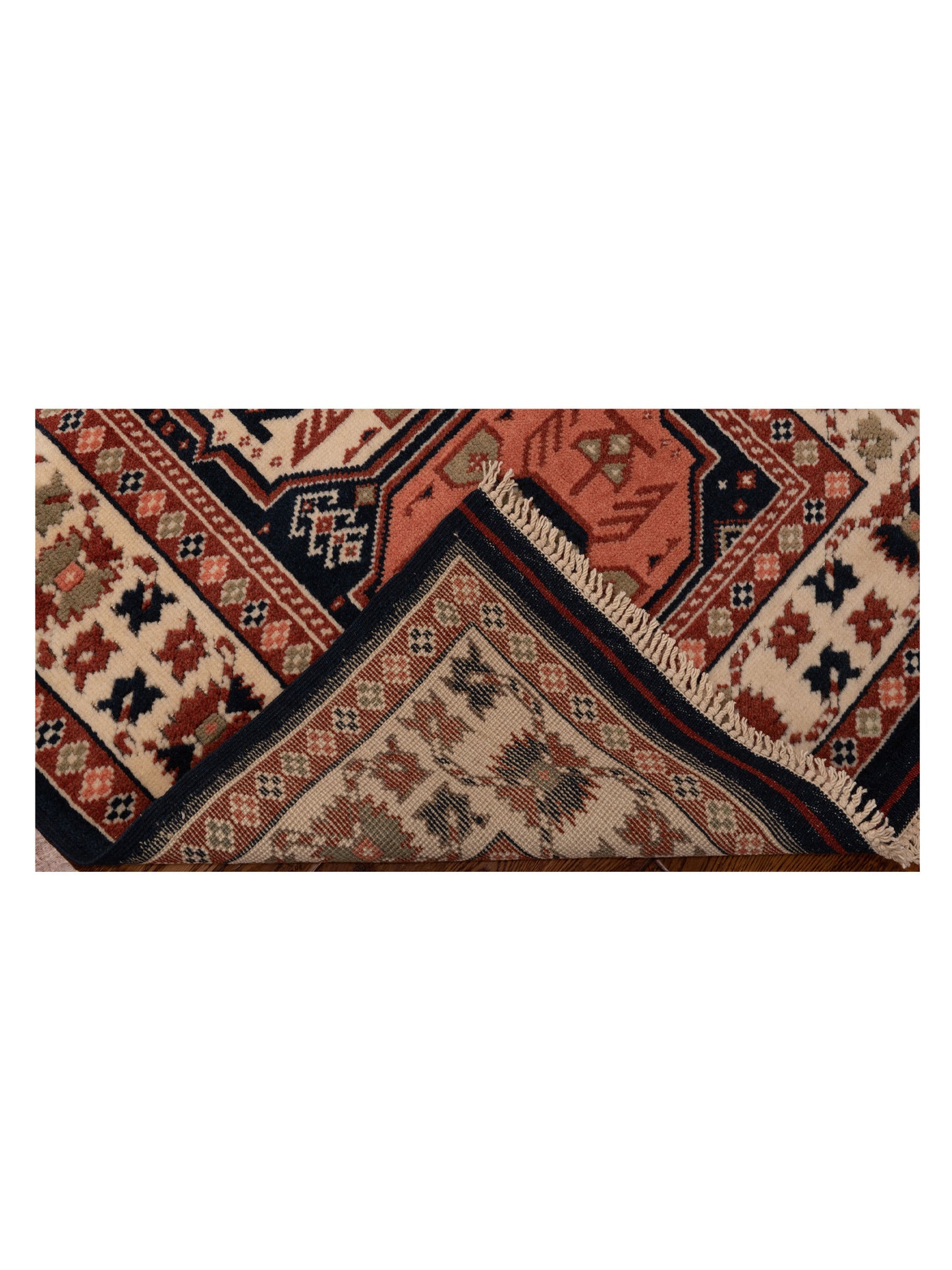 Turkish Shirwan 148365 Navy Ivory 3.1x4 Hand Knotted Rug