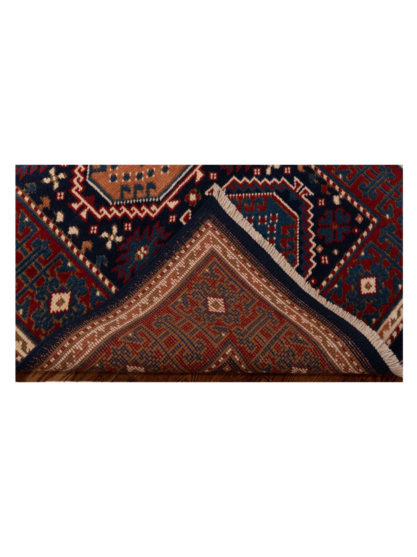 Turkish Shirwan 148367 Navy Red 3.2x4.4 Hand Knotted Rug