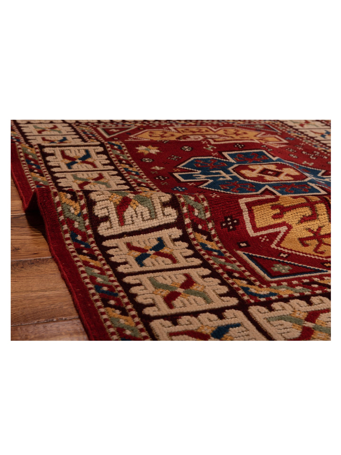Turkish Shirwan 148369 Red Ivory 4.2x5.9 Hand Knotted Rug