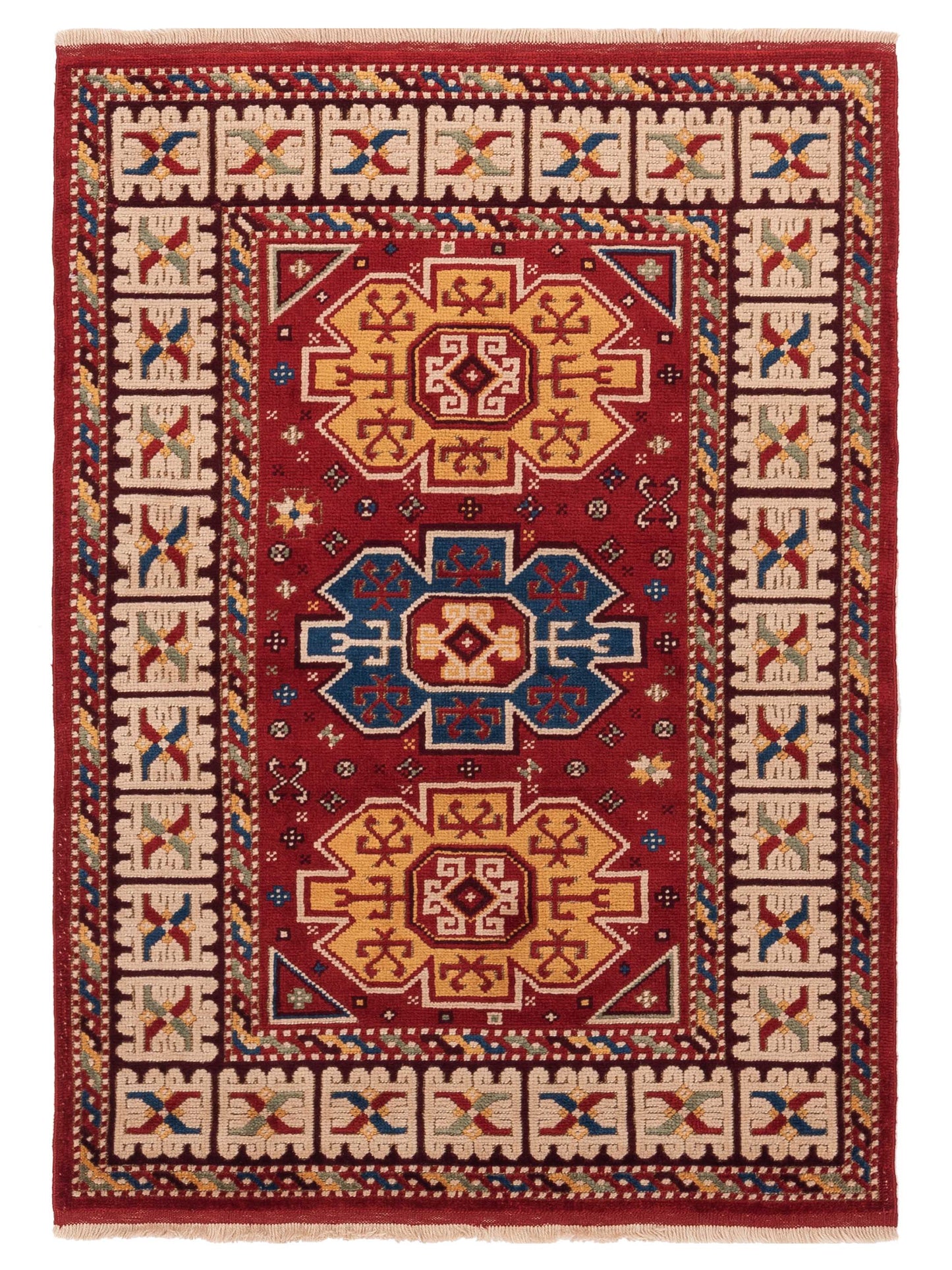 Pasha Turkish Shirwan Red Ivory Traditional