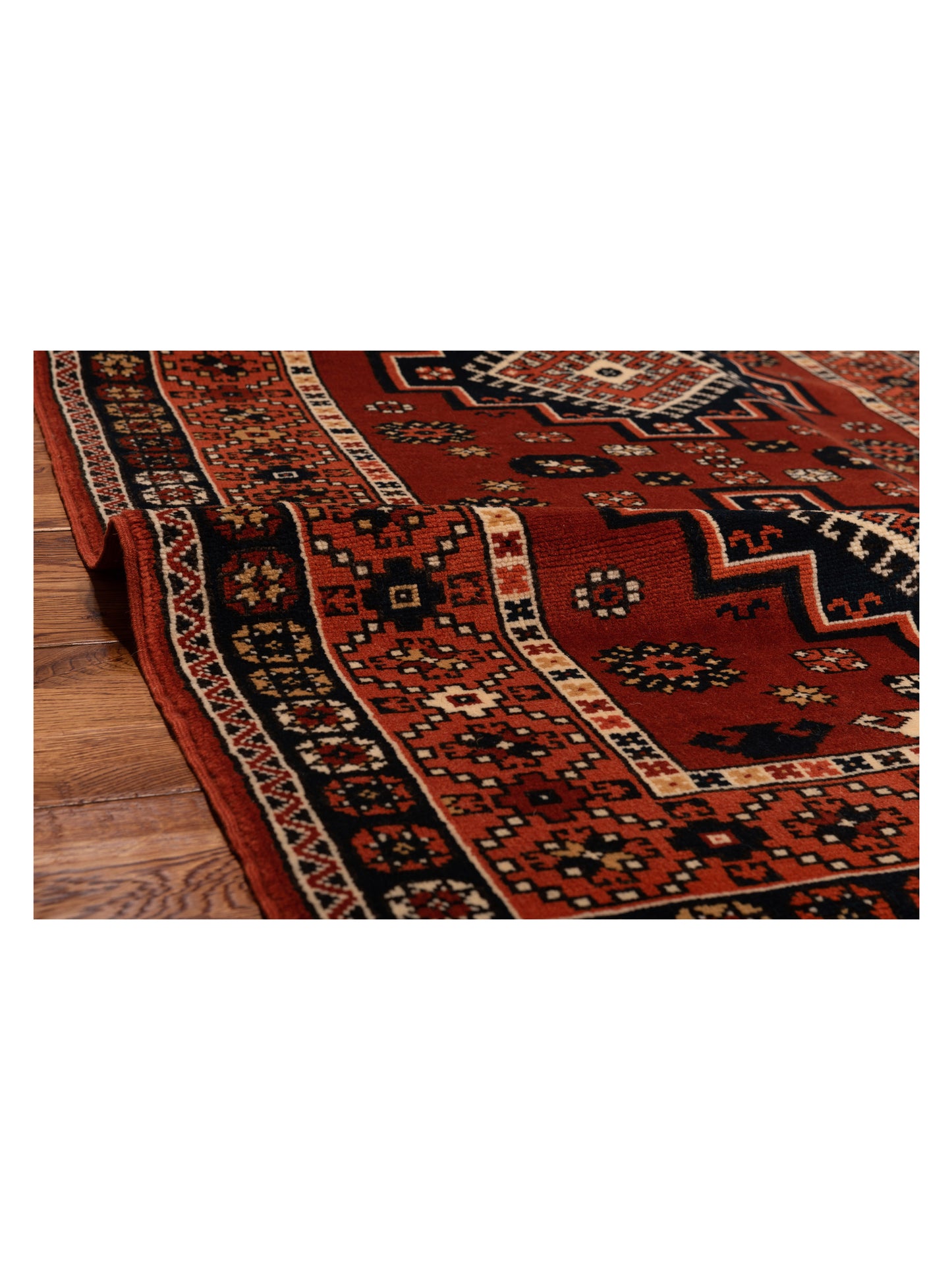 Turkish Shirwan 148372 Brick Orange 3.11x5.3 Hand Knotted Rug