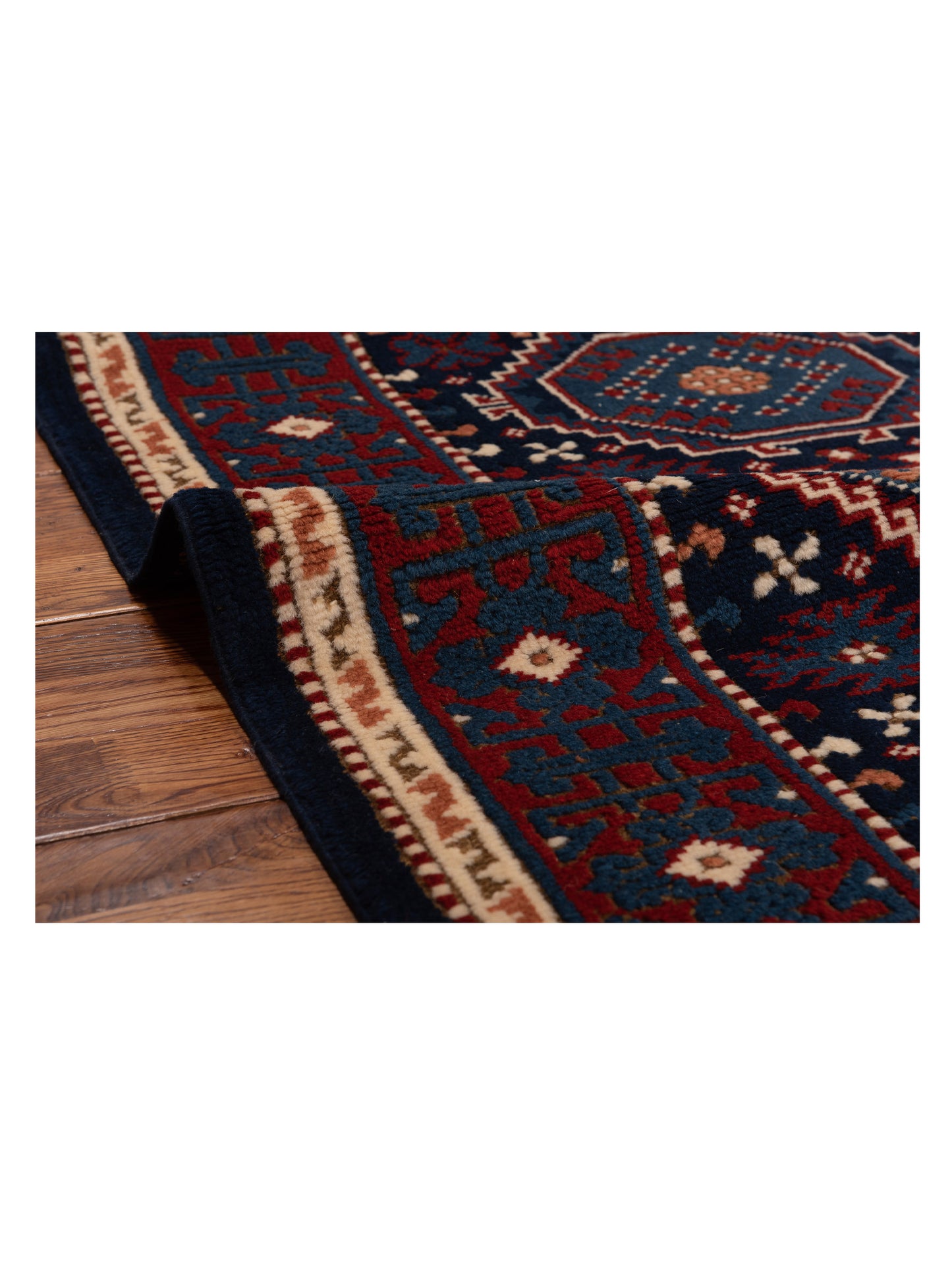 Turkish Shirwan 148373 Navy Blue 3.2x4.4 Hand Knotted Rug