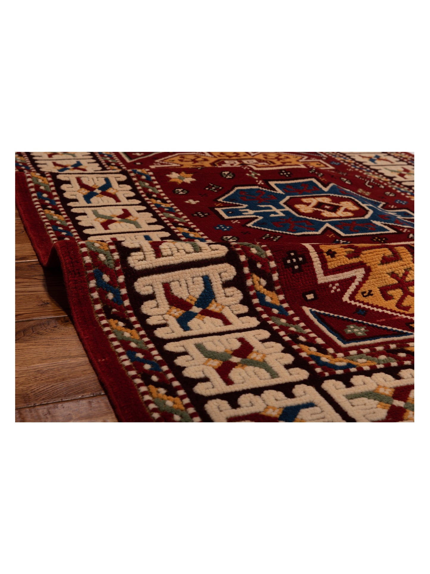 Turkish Shirwan 148374 Red Ivory 4.1x5.8 Hand Knotted Rug