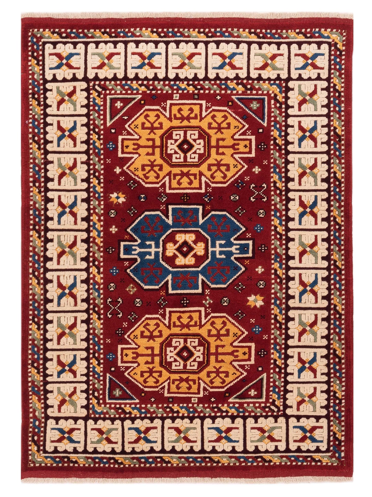 Pasha Turkish Shirwan Red Ivory Traditional