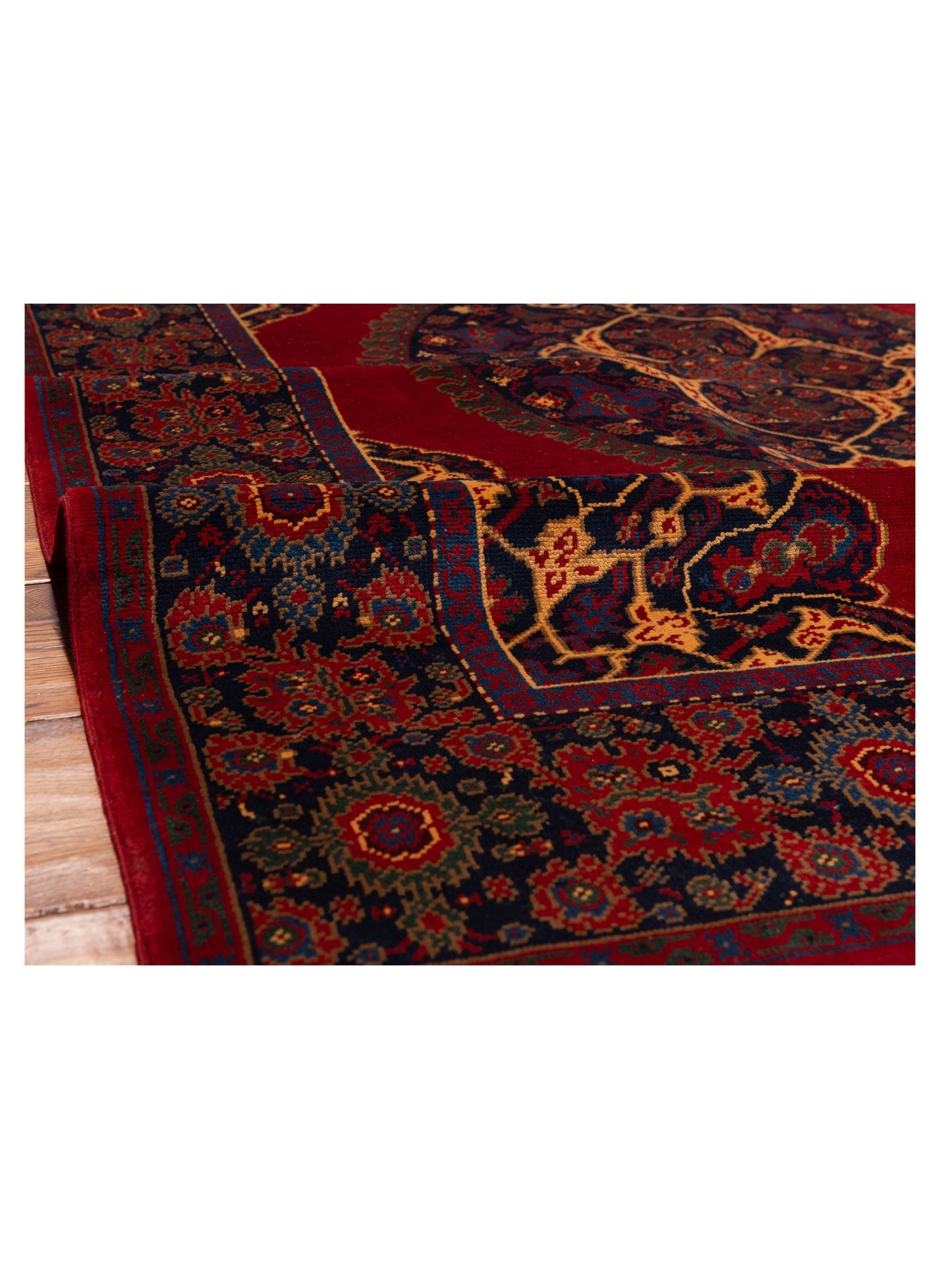 Turkish Shirwan 148375 Red Navy 5.7x7.8 Hand Knotted Rug