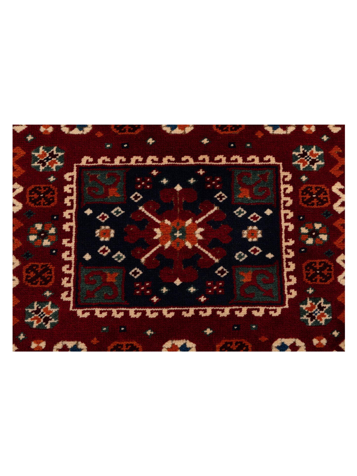 Turkish Shirwan 148376 Red Blue 4.2x5.5 Hand Knotted Rug