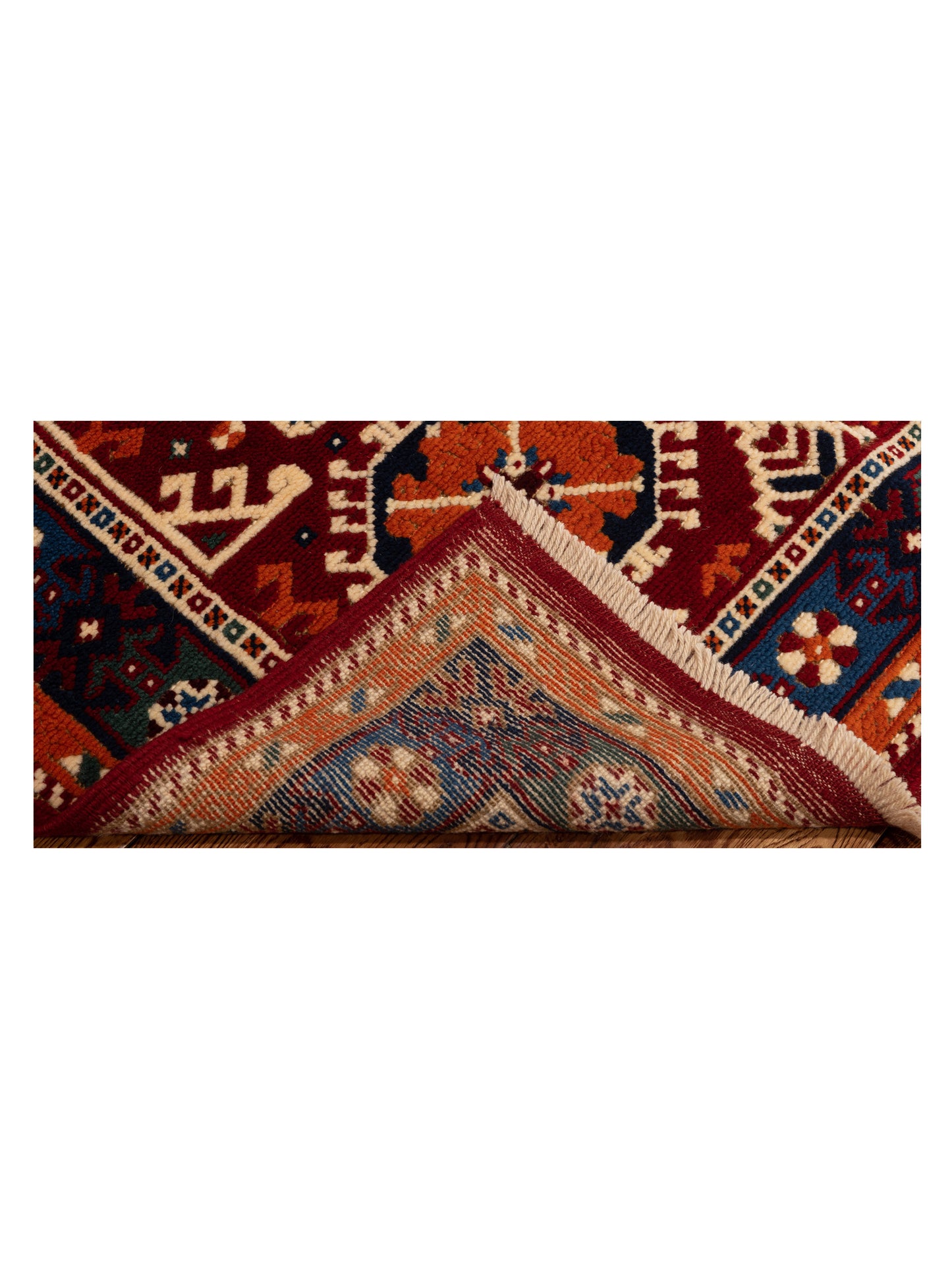 Turkish Shirwan 148376 Red Blue 4.2x5.5 Hand Knotted Rug