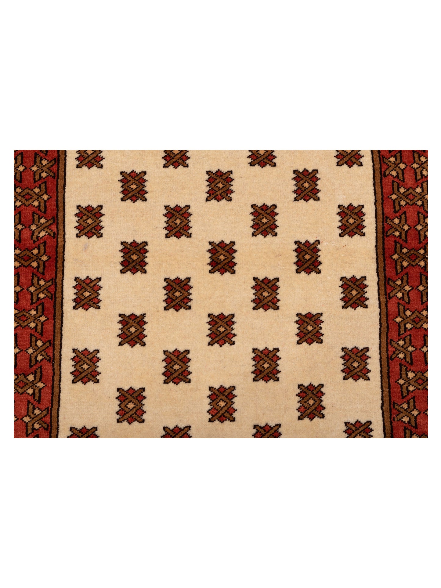 Turkish Shirwan 148383 Ivory Brown 4.5x6.8 Hand Knotted Rug