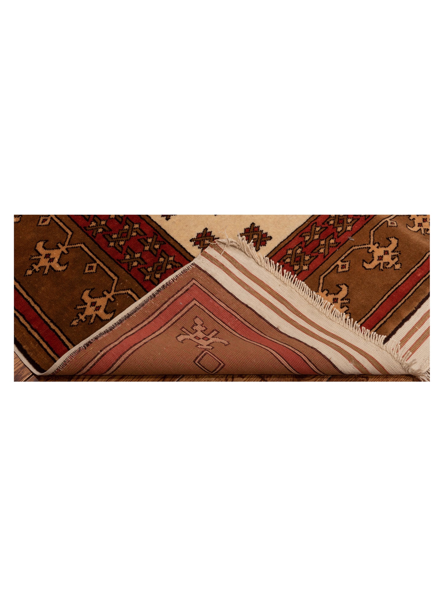 Turkish Shirwan 148383 Ivory Brown 4.5x6.8 Hand Knotted Rug