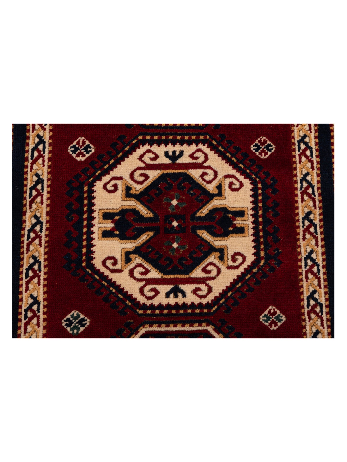Turkish Shirwan 148385 Red Ivory 4.1x5.6 Hand Knotted Rug