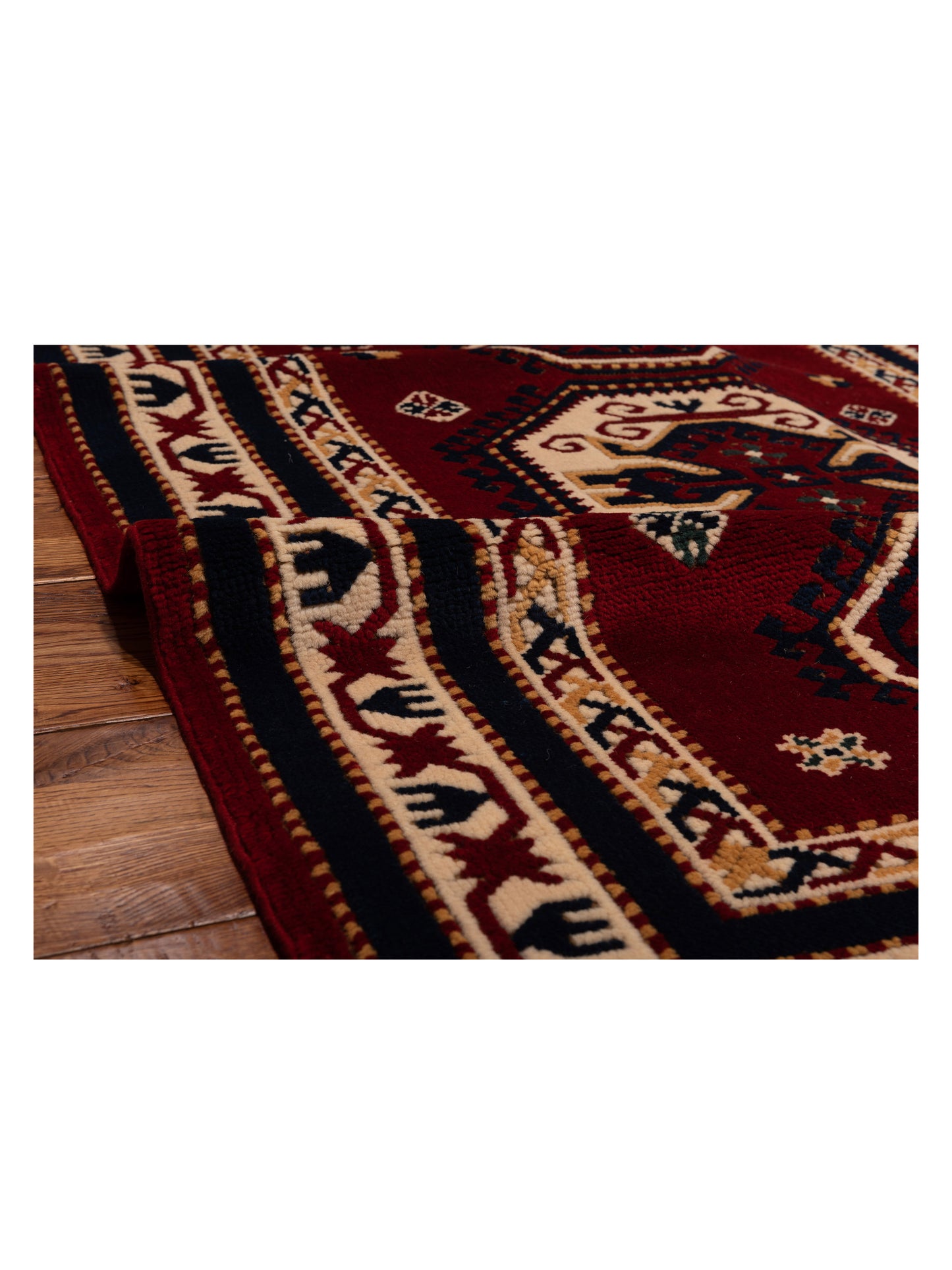 Turkish Shirwan 148385 Red Ivory 4.1x5.6 Hand Knotted Rug