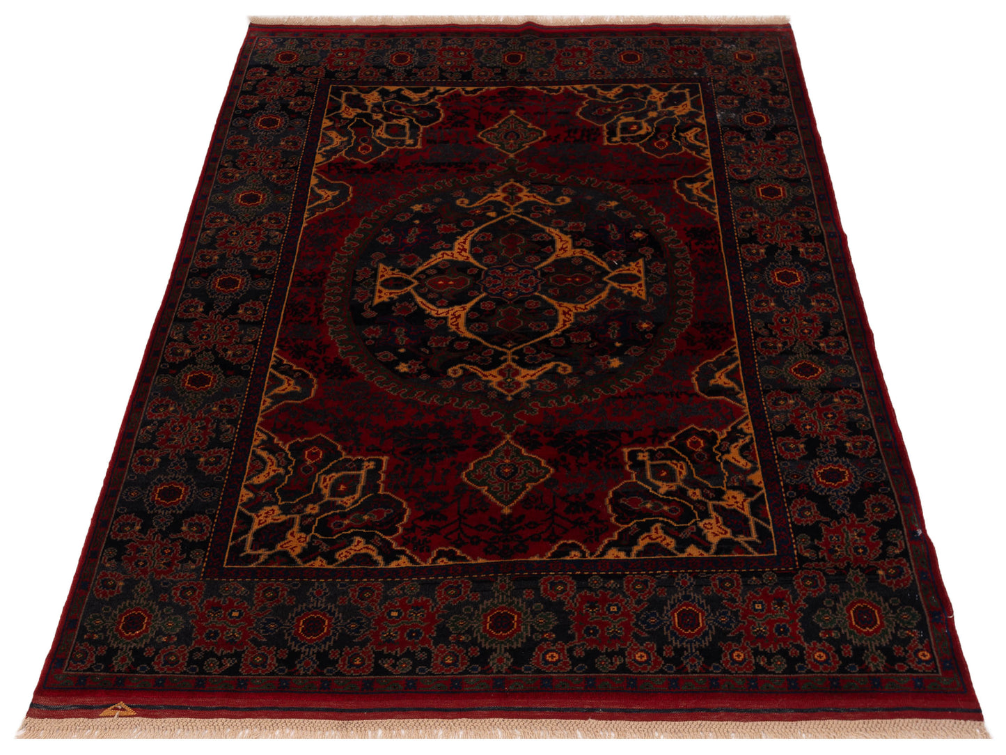 Turkish Shirwan 148389 Red Navy 5.8x7.4 Hand Knotted Rug