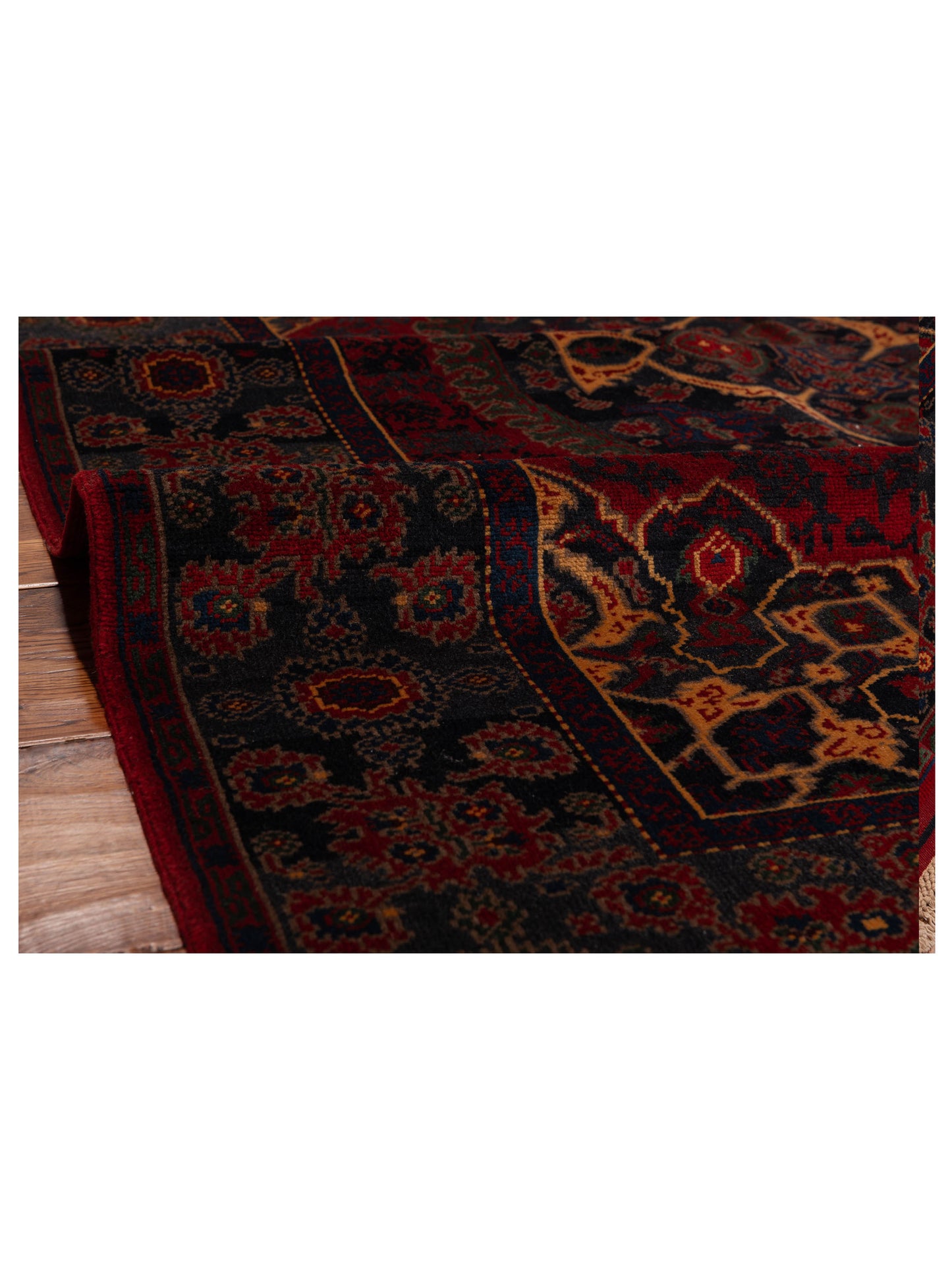 Turkish Shirwan 148389 Red Navy 5.8x7.4 Hand Knotted Rug
