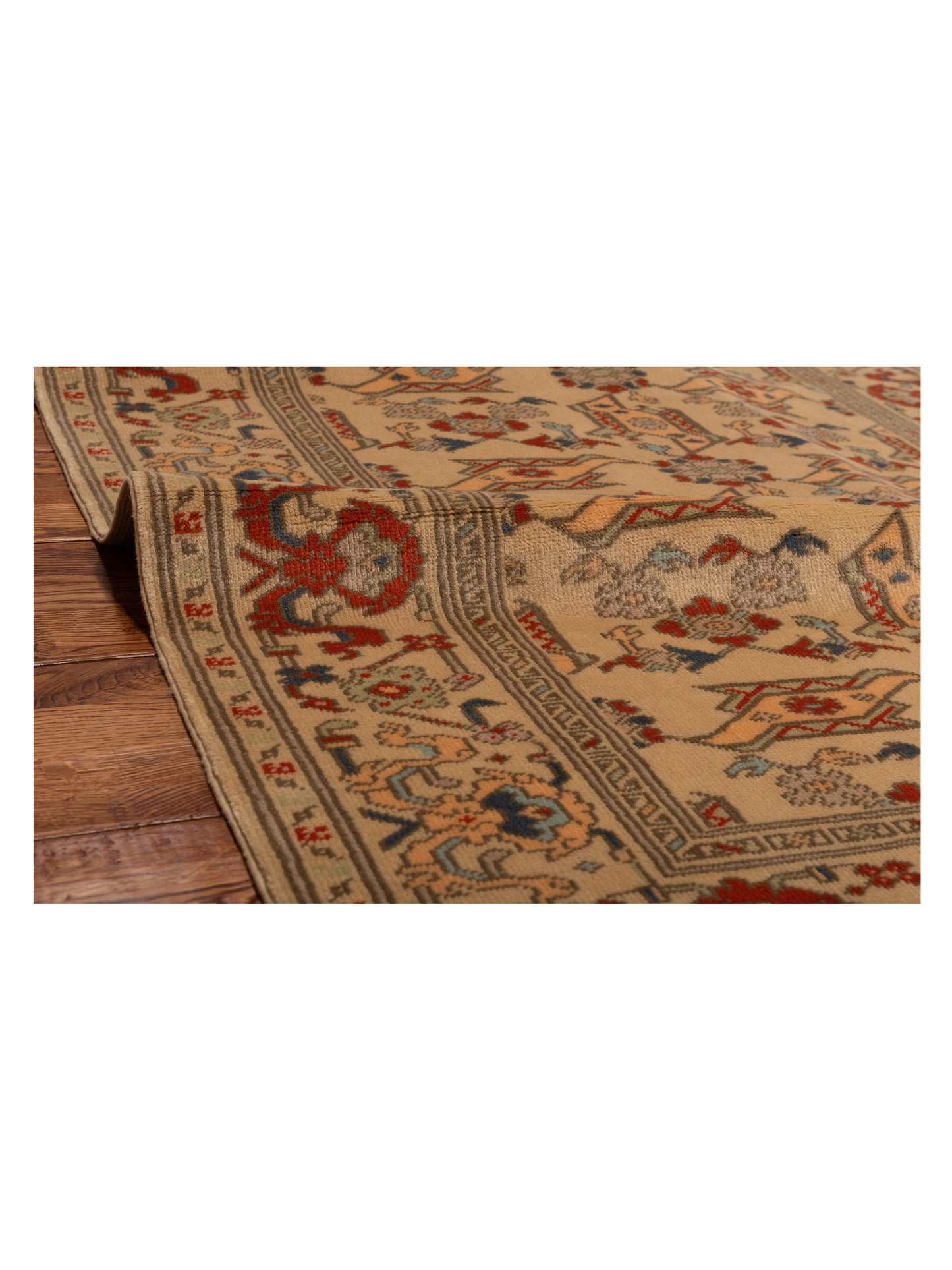 Turkish Shirwan 148391 Beige Beige 4x6 Hand Knotted Rug